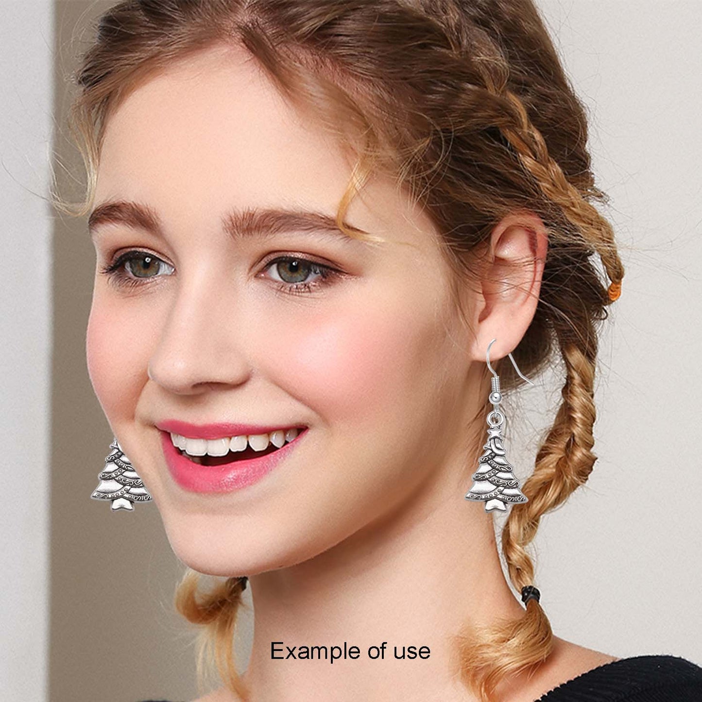 9 Pairs Christmas Collection Alloy Hook Earrings Enamel Elk Jingle Bell Dangle Earrings Hypoallergenic Ear Piercing Jewelry for Women Ladies Festival&Birthday Gifts