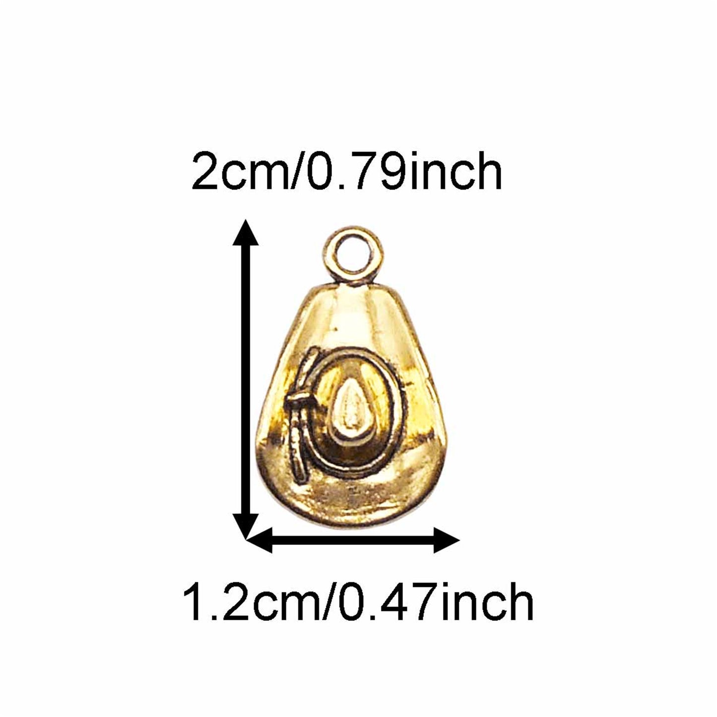 12PCS 20*12mm Retro Gold&Silver Cowboy Hats Charms Alloy Western Style Caps Pendants for Jewelry Bracelet Earring Necklace Making DIY Crafts Decoration