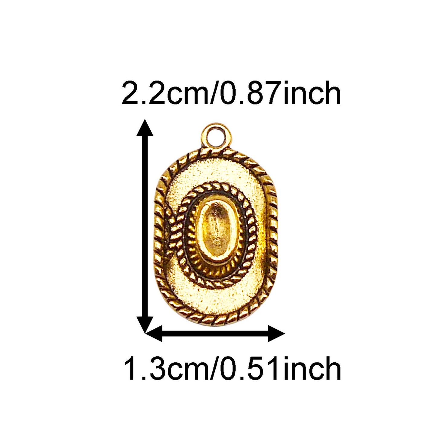 12PCS 22*13mm Antique Gold & Silver Cowboy Cowgirl Hat Charms Western Style Alloy Pendants for Jewelry Earring Bracelet Necklace Making, DIY Craft Supplies, Keyring Decor