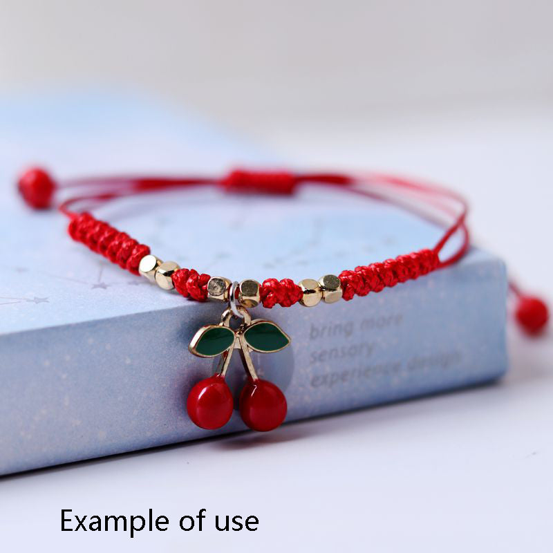 10pcs Enamel Cherry Fruit Charms Pendants for Fashion Jewelry Necklace Bracelet Earring Keychain DIY Craft Accessories