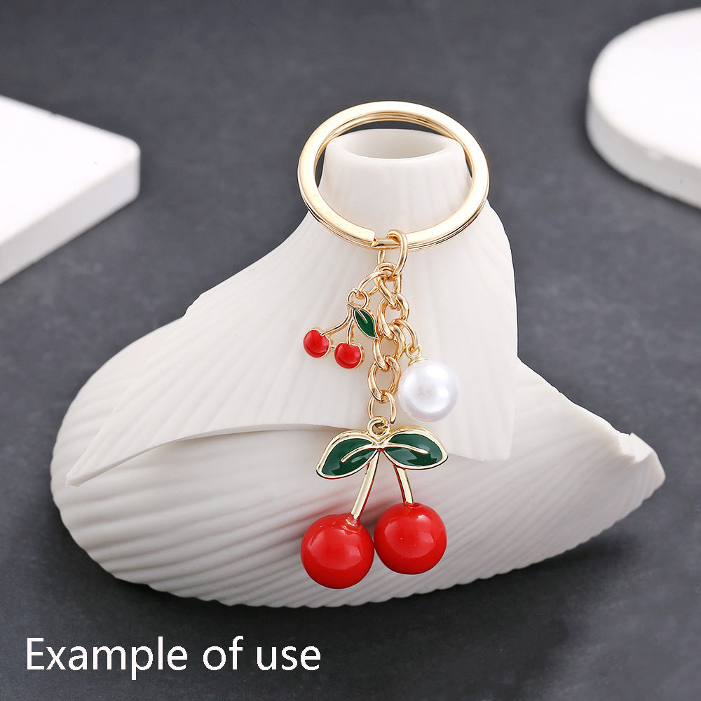 10pcs Enamel Cherry Fruit Charms Pendants for Fashion Jewelry Necklace Bracelet Earring Keychain DIY Craft Accessories