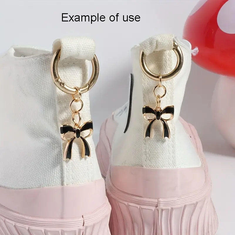 7Pcs Quality Plated Enamel Bowknot Charms Alloy Bow Pendants Jewelry Accessories for Necklace Bracelet Earring Decor Keychain Dangle Making Shoe Crafts Decoration
