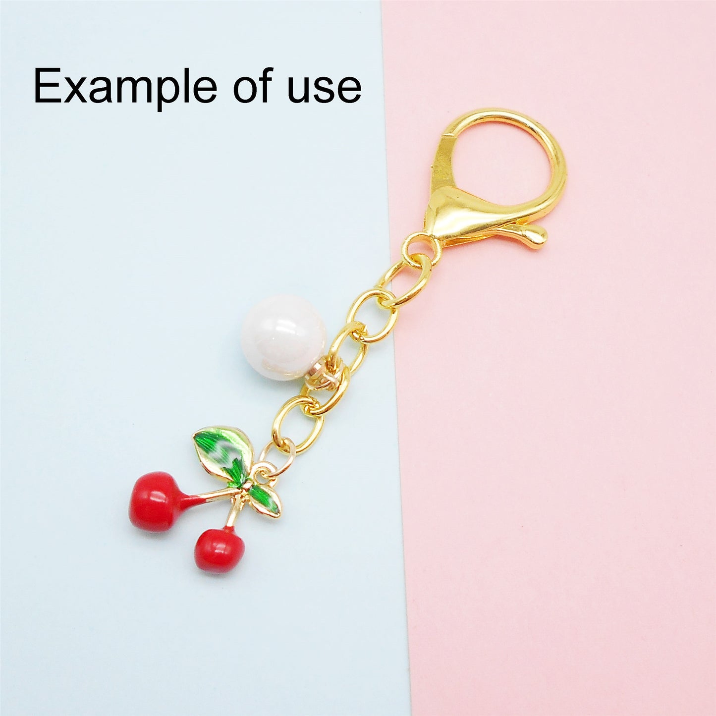 4Pcs 19*17mm Red Cherry Charms Alloy Enamel Fruit Pendants for Necklace Bracelet Earring Jewelry Decor Keyring Dangle Making