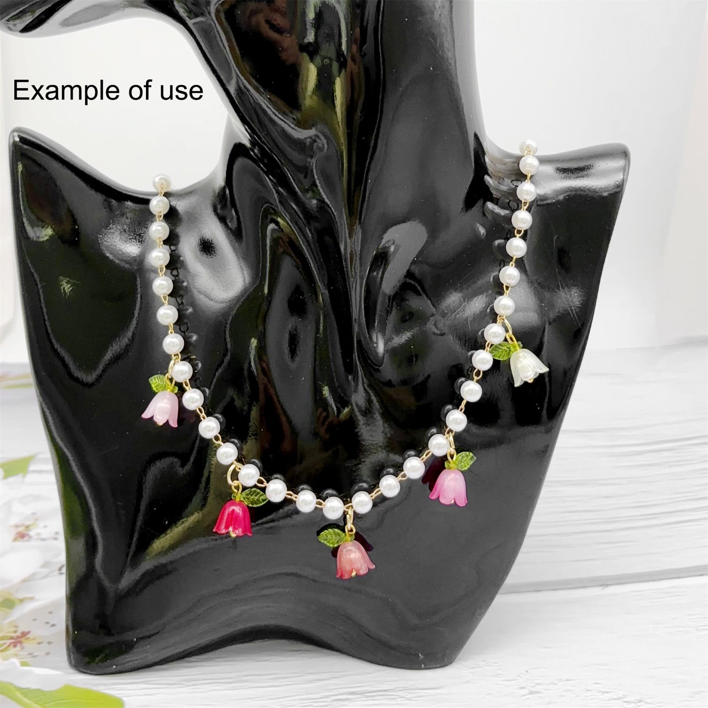 10pcs 14*14mm Multi-Color Bell Flower Charms, Floral Pendants Plastic for Jewelry Findings, DIY Necklace & Bracelet Crafts Supplies