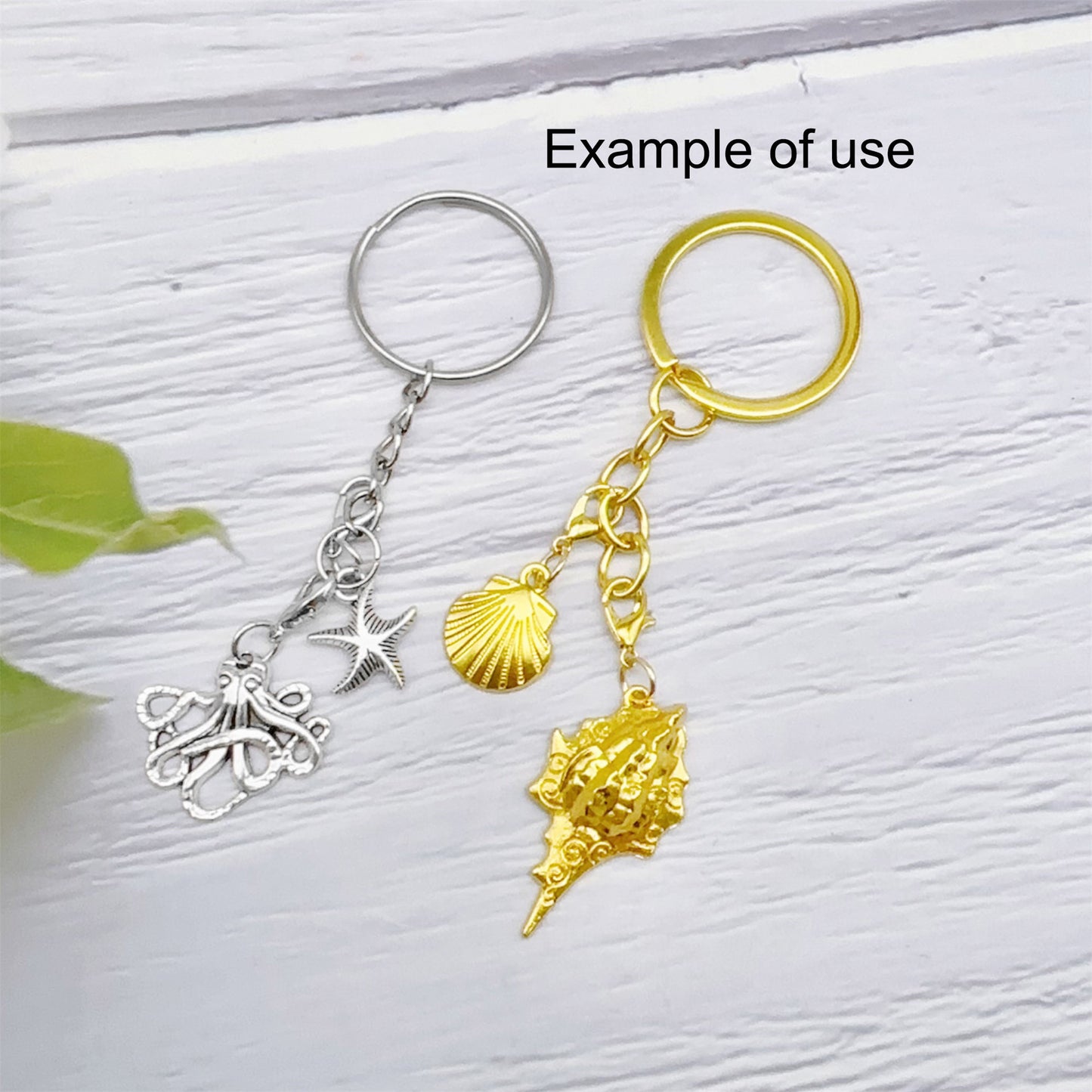 20PCS 10-45mm Alloy Sea Animal Marine Life Pendants with Lobster Clasp Gold&Silver Color Shoe Charms Keyring Dangle Bags Purses Clothes Hanging Decor DIY Crafts Supplies