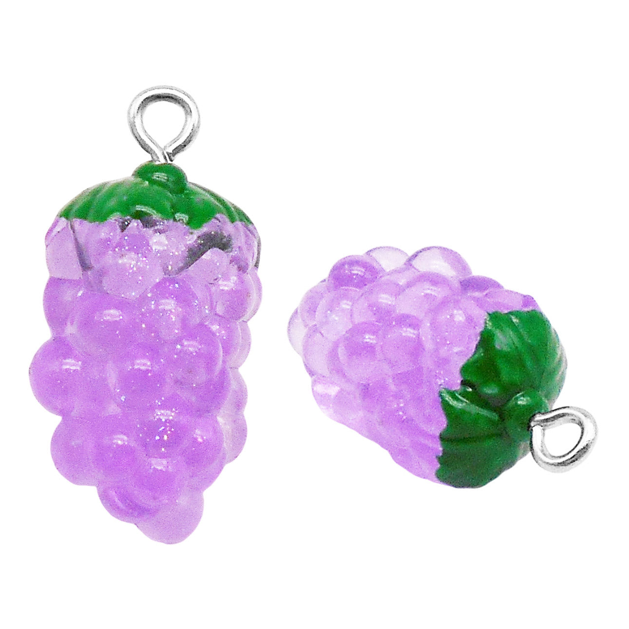 1pc 12*12*24mm 3D Purple Grape Charms Acrylic Fruit Pendants for Jewelry Making Accessories DIY Crafts Supplies