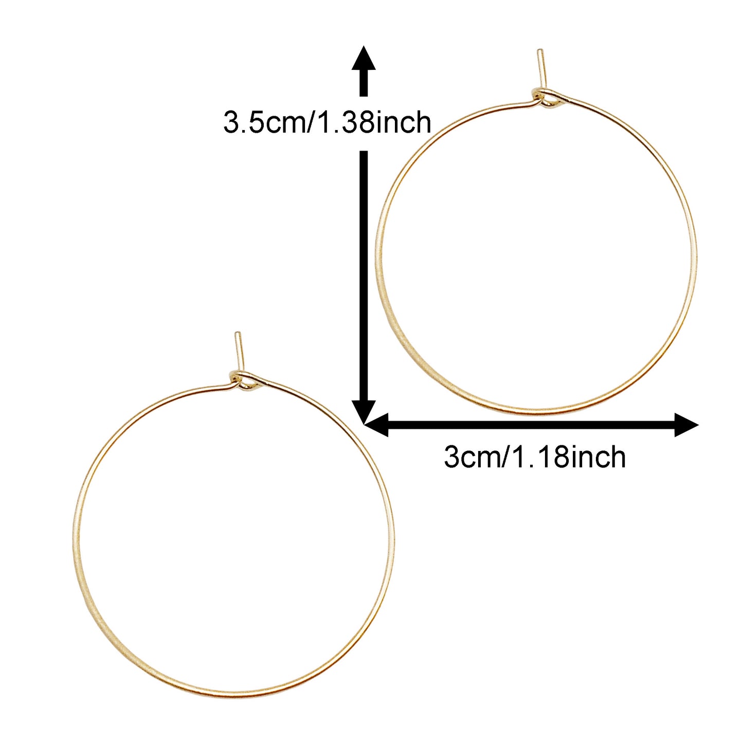 100pcs 30mm Gold Tone Alloy Rings Wine Glass Charms for Wedding Party Goblet Decor