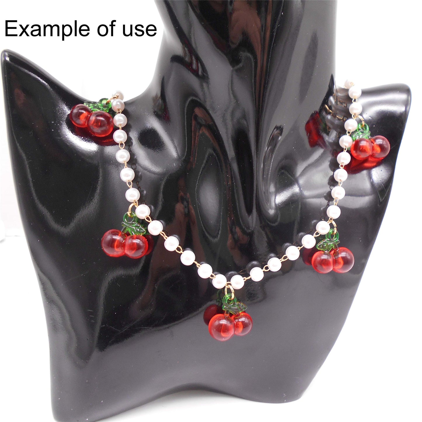 10pcs 19*19mm 3D Red Cherry Charms Plastic Fruit Dangle for Pendant Necklace Bracelet Earring Making Keychain Decor DIY Crafts