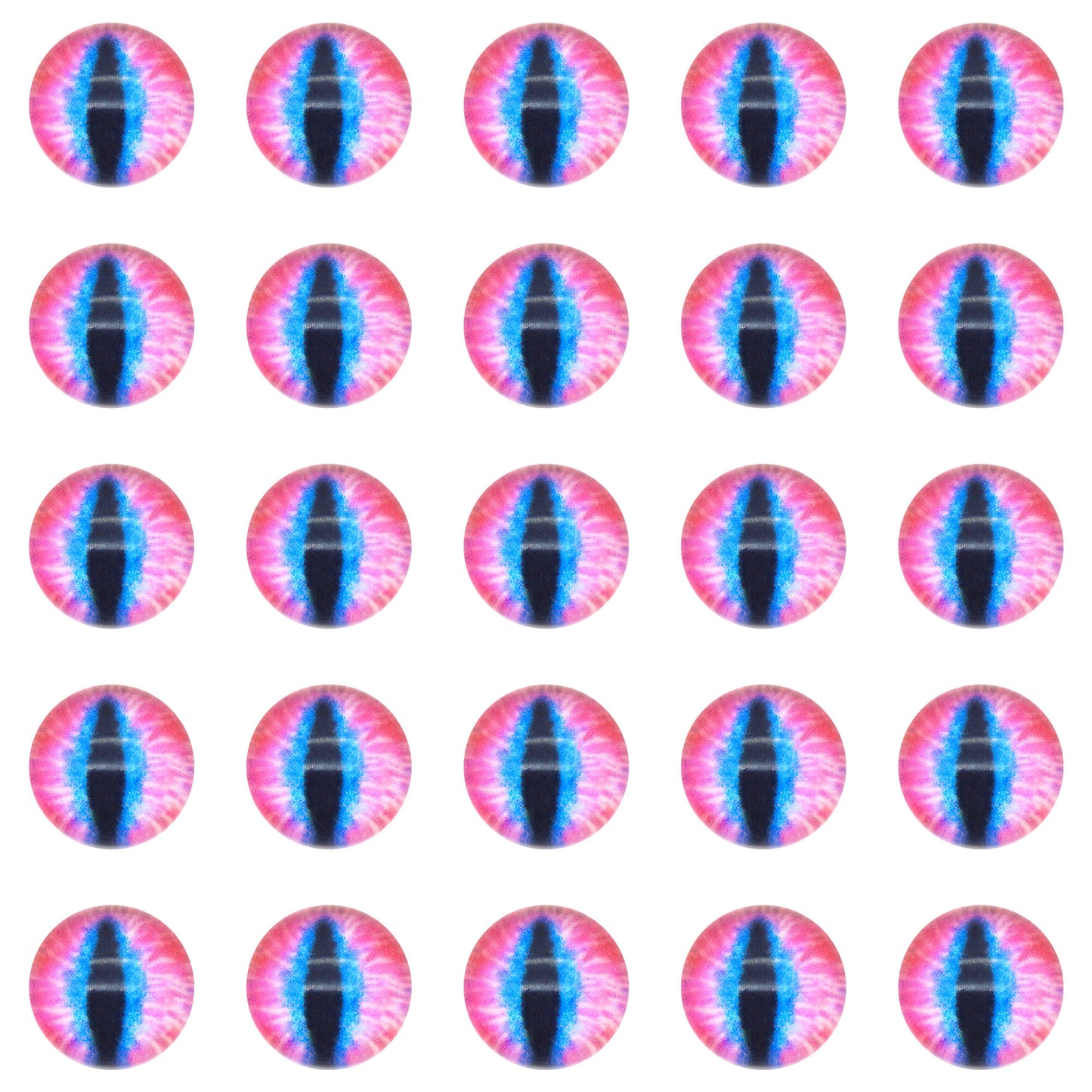 20pcs 15/18/20mm Animal Doll Eye Cabochons Flat Back Spacers Vertical Pupil Cat Dragon Eyes Glass Crafts for Jewelry Making Toy Decor