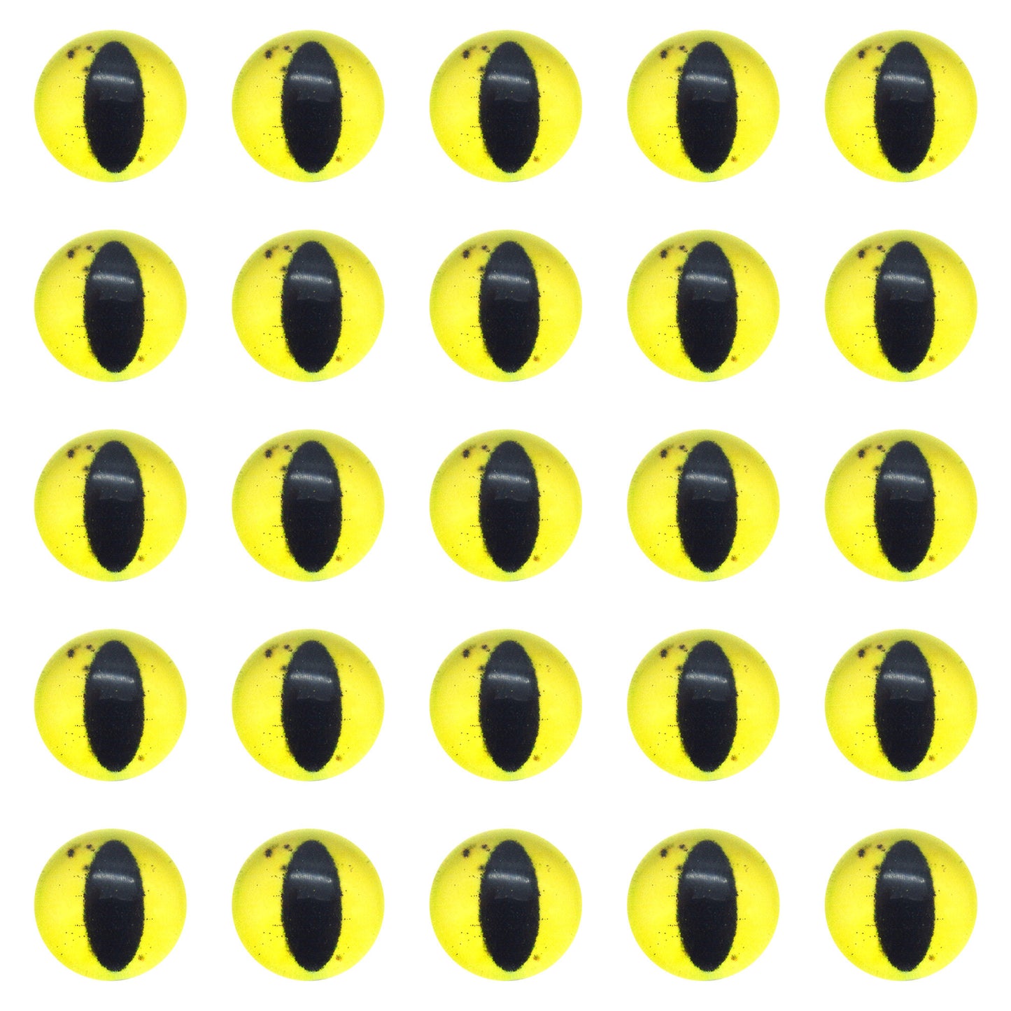 50pcs 6/8/10mm Glass Animal Toy Eyes Vertical Pupil Evil Dragon Eyes Flat Back Cabochons Decorative Cat Lizard Eyes for DIY Crafts Doll Jewelry Making