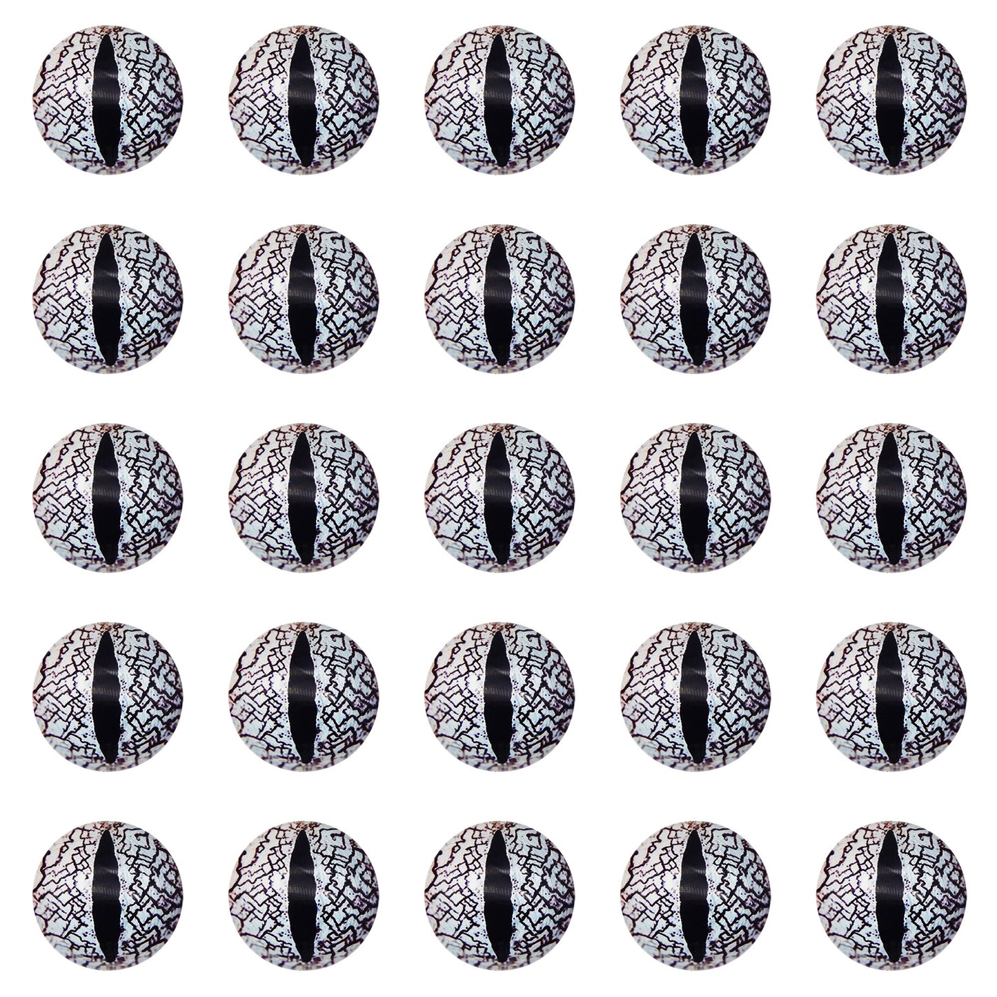 50pcs 6/8/10mm Glass Animal Toy Eyes Vertical Pupil Evil Dragon Eyes Flat Back Cabochons Decorative Cat Lizard Eyes for DIY Crafts Doll Jewelry Making