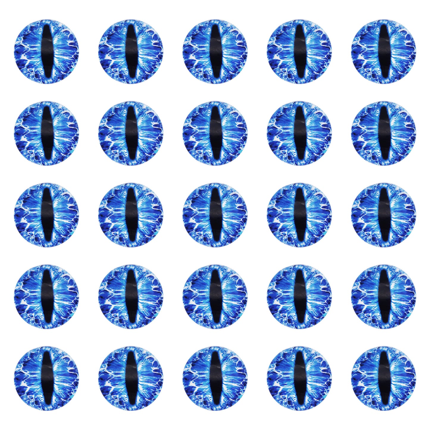 50pcs 6/8/10mm Glass Animal Toy Eyes Vertical Pupil Evil Dragon Eyes Flat Back Cabochons Decorative Cat Lizard Eyes for DIY Crafts Doll Jewelry Making