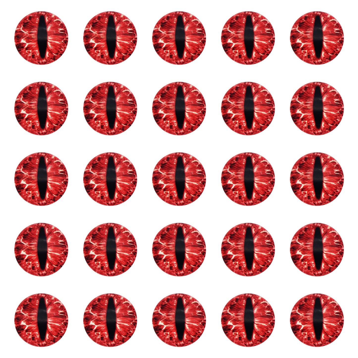 50pcs 6/8/10mm Glass Animal Toy Eyes Vertical Pupil Evil Dragon Eyes Flat Back Cabochons Decorative Cat Lizard Eyes for DIY Crafts Doll Jewelry Making