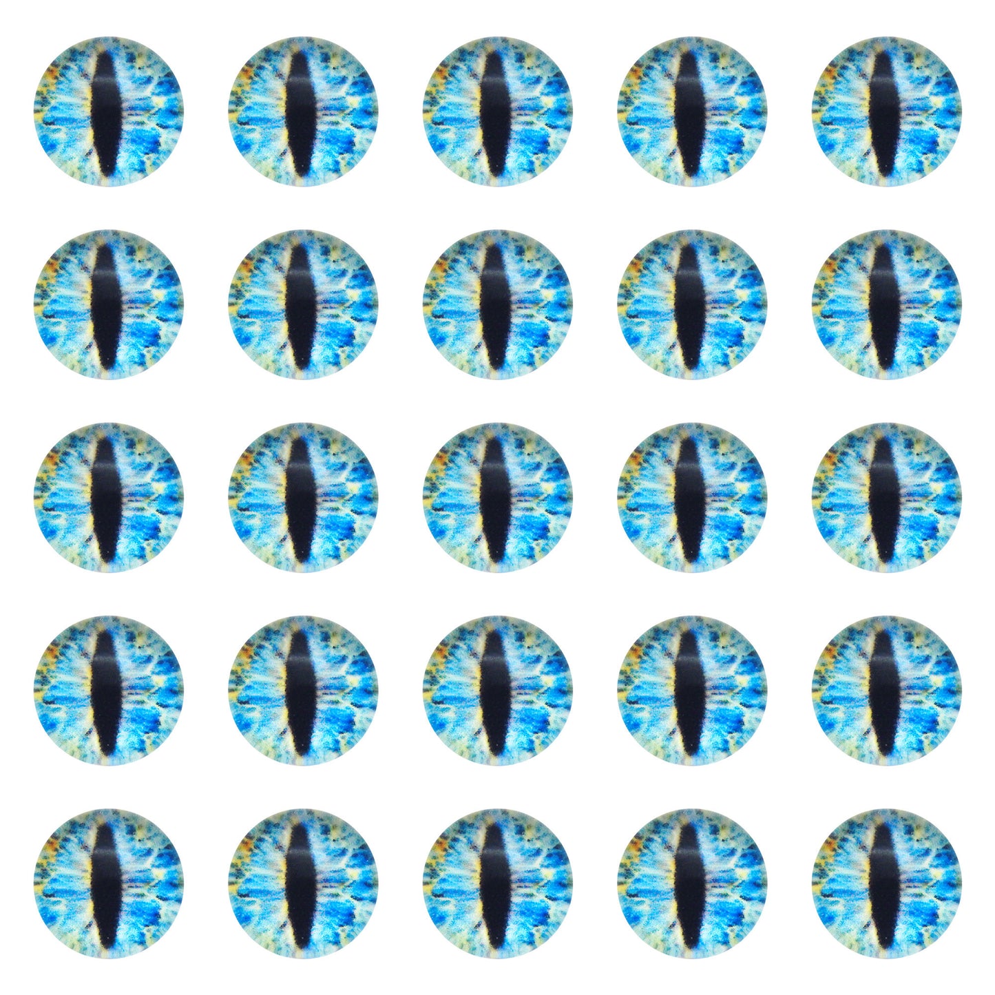 50pcs 6/8/10mm Glass Animal Toy Eyes Vertical Pupil Evil Dragon Eyes Flat Back Cabochons Decorative Cat Lizard Eyes for DIY Crafts Doll Jewelry Making