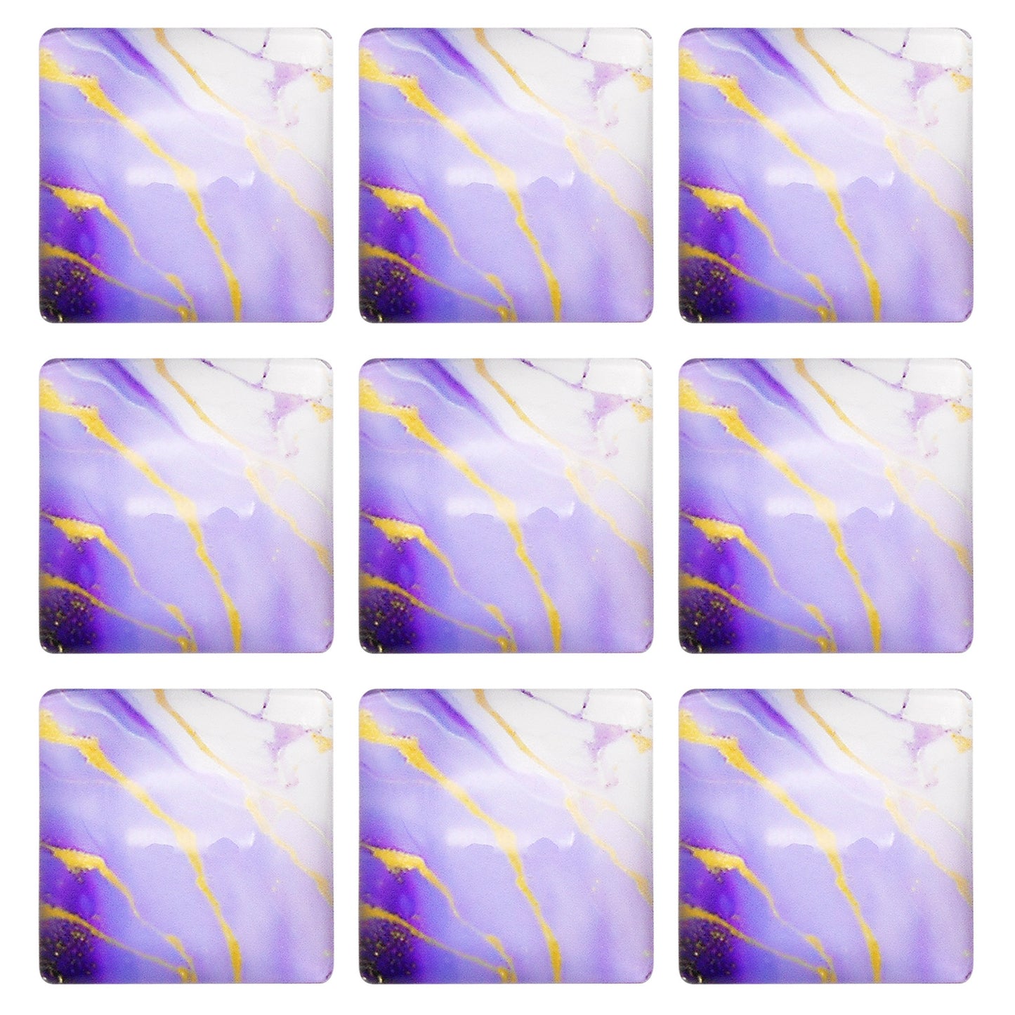 12pcs 25mm Flat Back Marble Texture Pattern Cabochons Square Glass Tiles Time Gems Scrapbooking Embellishments for Jewelry Making DIY Crafts Decor