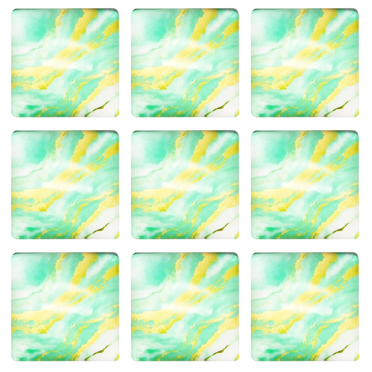 12pcs 25mm Flat Back Marble Texture Pattern Cabochons Square Glass Tiles Time Gems Scrapbooking Embellishments for Jewelry Making DIY Crafts Decor