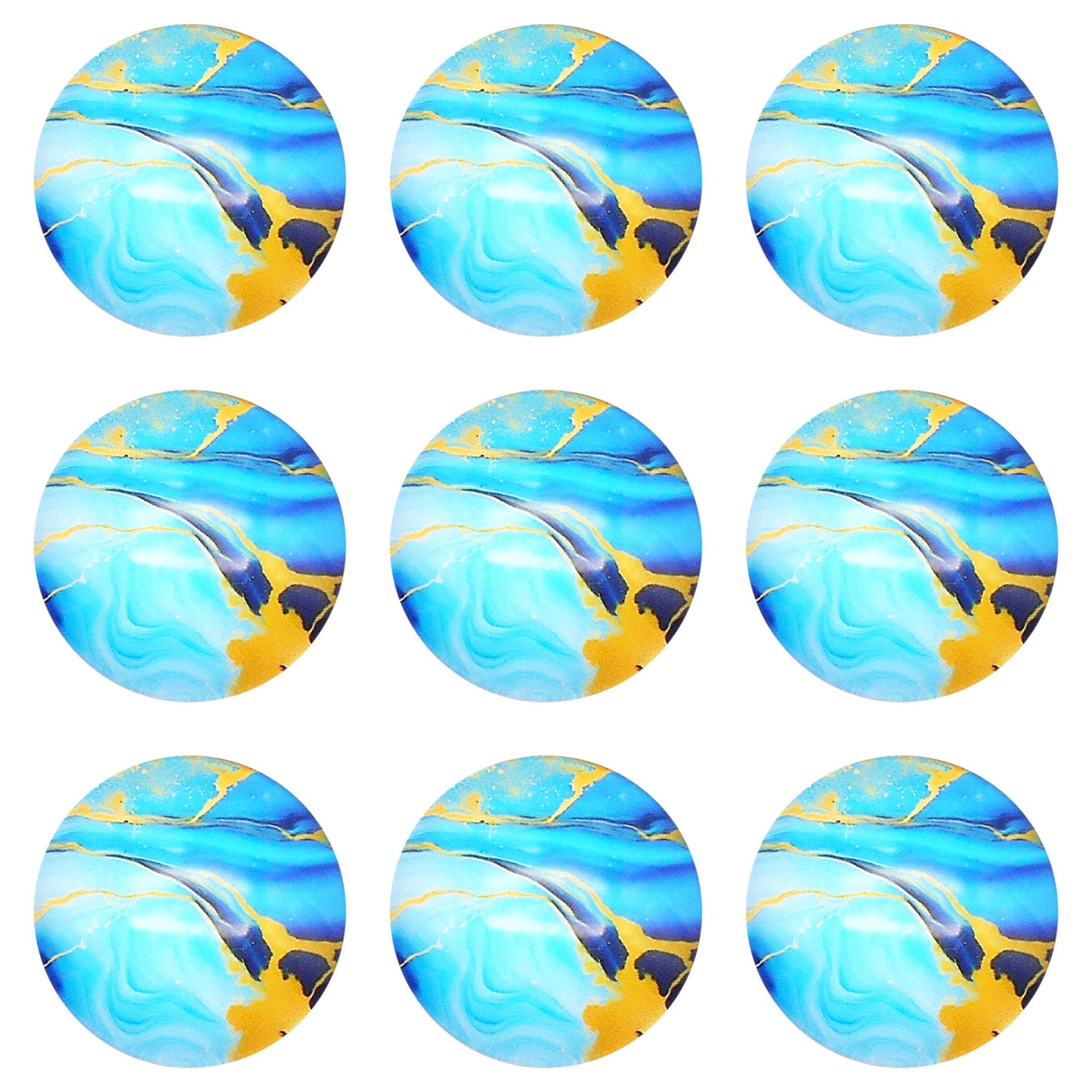 12pcs Round Marble Pattern Cabochons 3D Flat Back Glass Embellishment Time Gem Jewelry Making Accessories DIY Craft Decor 10/12/15/18/20/25/30mm