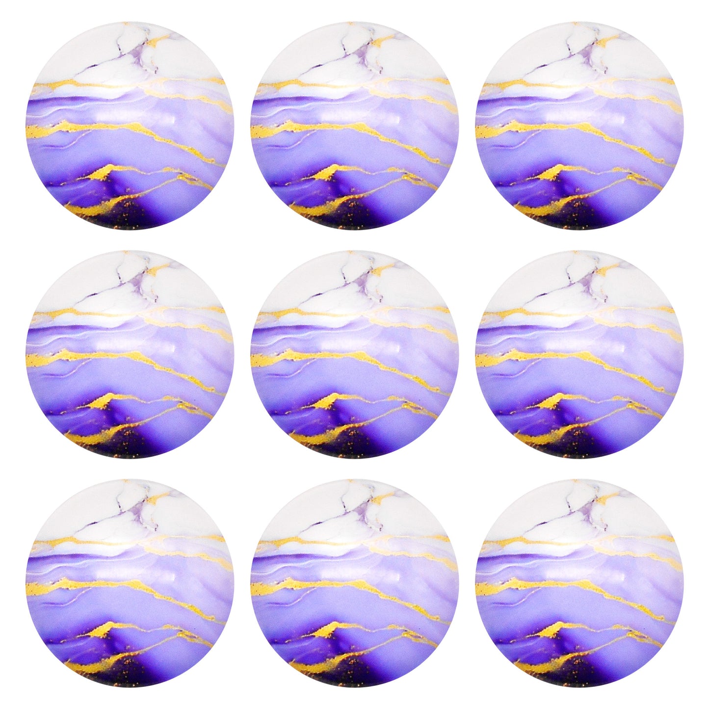 12pcs Round Marble Pattern Cabochons 3D Flat Back Glass Embellishment Time Gem Jewelry Making Accessories DIY Craft Decor 10/12/15/18/20/25/30mm