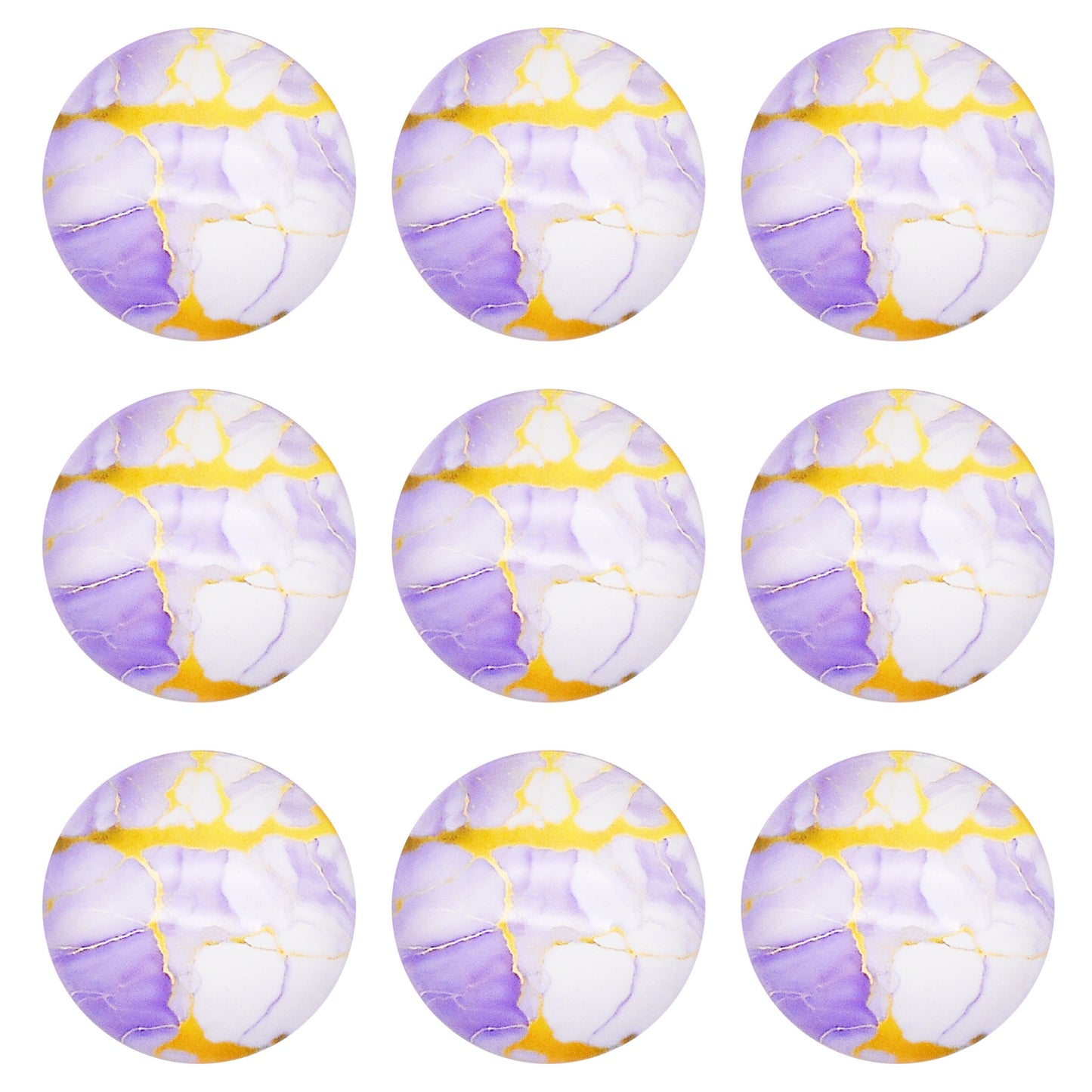 12pcs Round Marble Pattern Cabochons 3D Flat Back Glass Embellishment Time Gem Jewelry Making Accessories DIY Craft Decor 10/12/15/18/20/25/30mm
