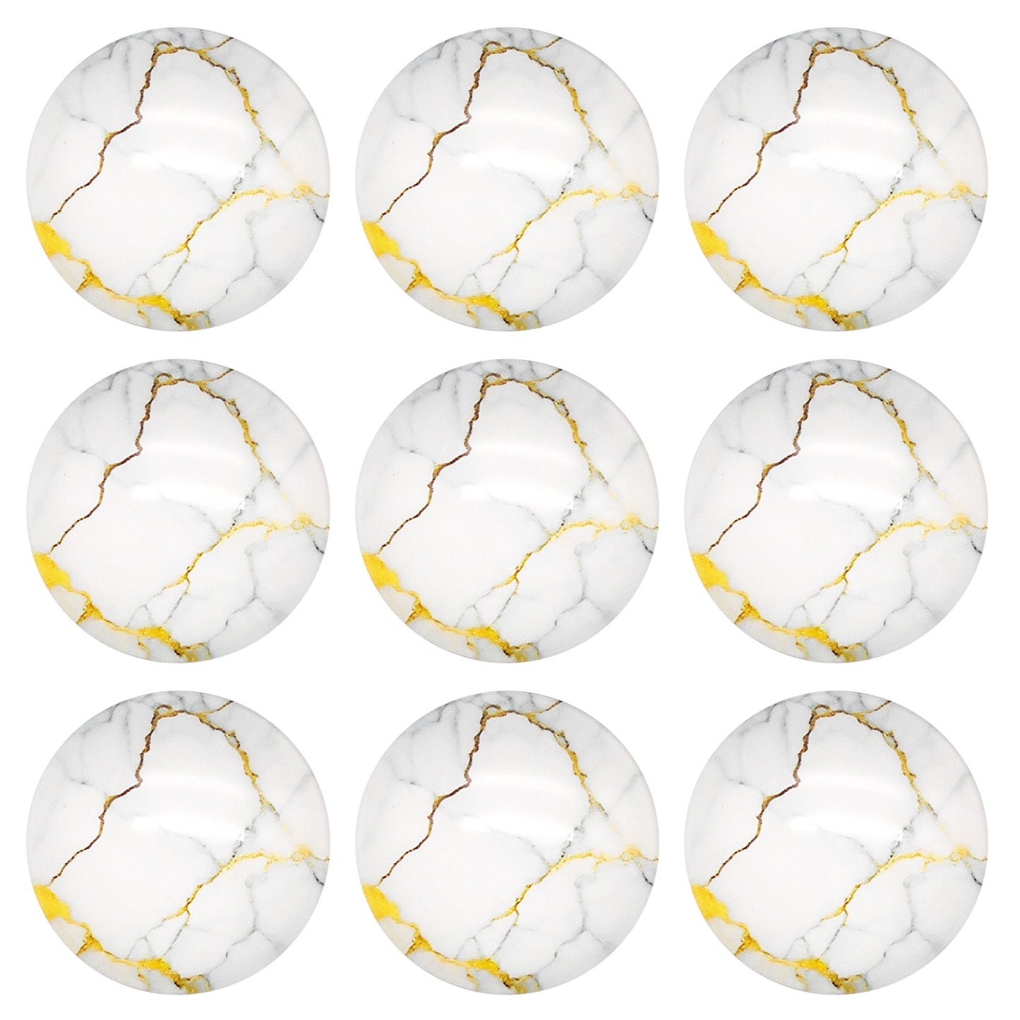 12pcs Round Marble Pattern Cabochons 3D Flat Back Glass Embellishment Time Gem Jewelry Making Accessories DIY Craft Decor 10/12/15/18/20/25/30mm