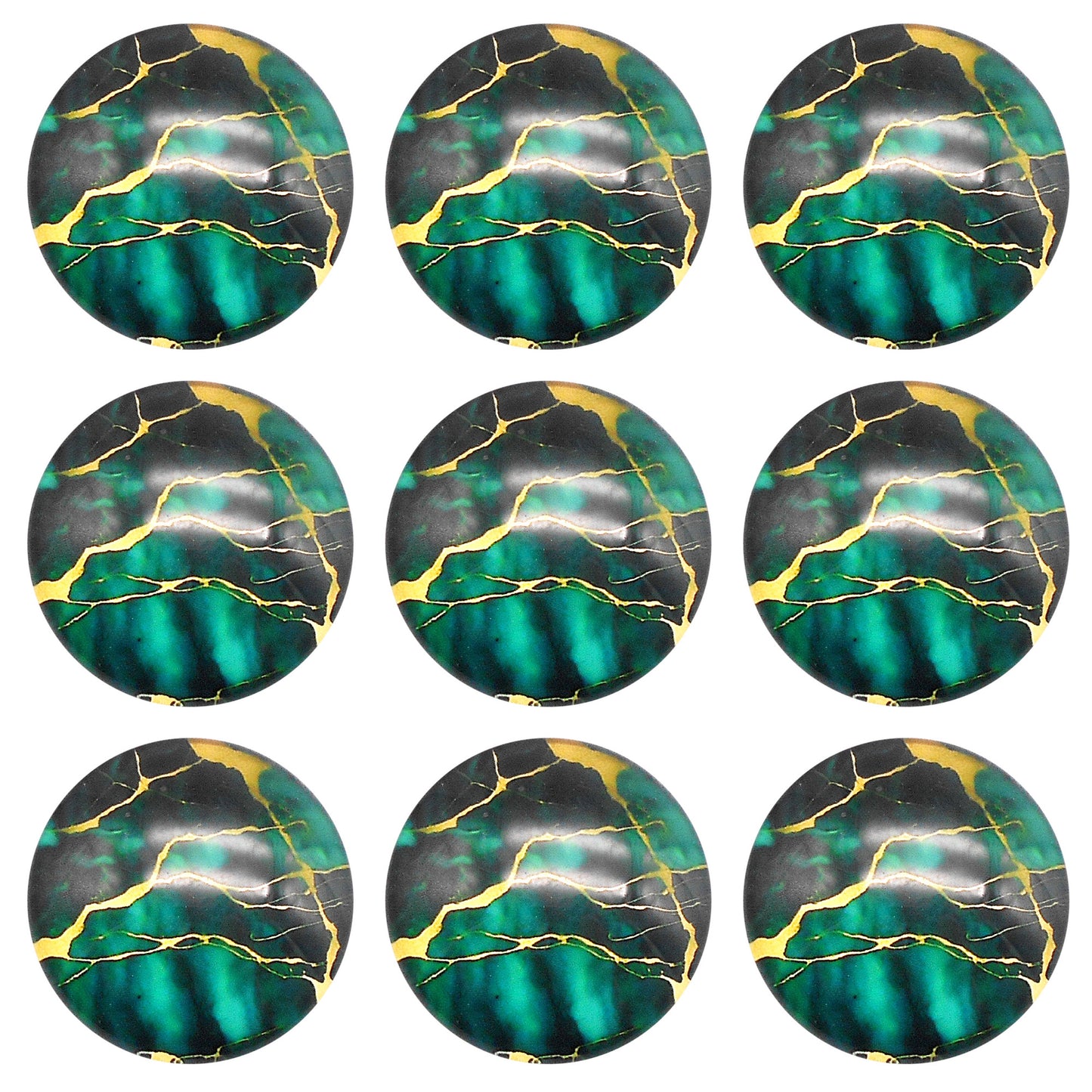 12pcs Round Marble Pattern Cabochons 3D Flat Back Glass Embellishment Time Gem Jewelry Making Accessories DIY Craft Decor 10/12/15/18/20/25/30mm