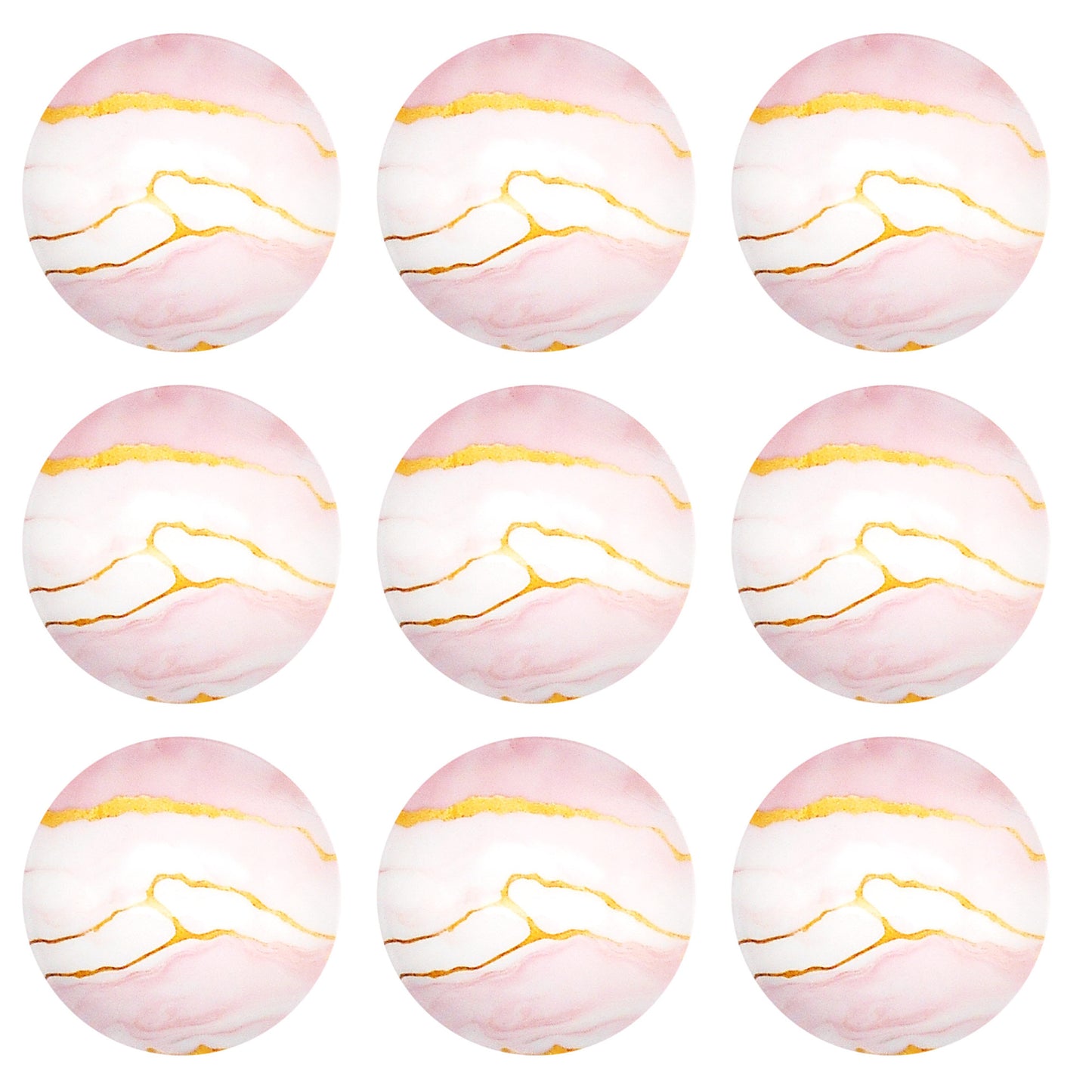 12pcs Round Marble Pattern Cabochons 3D Flat Back Glass Embellishment Time Gem Jewelry Making Accessories DIY Craft Decor 10/12/15/18/20/25/30mm
