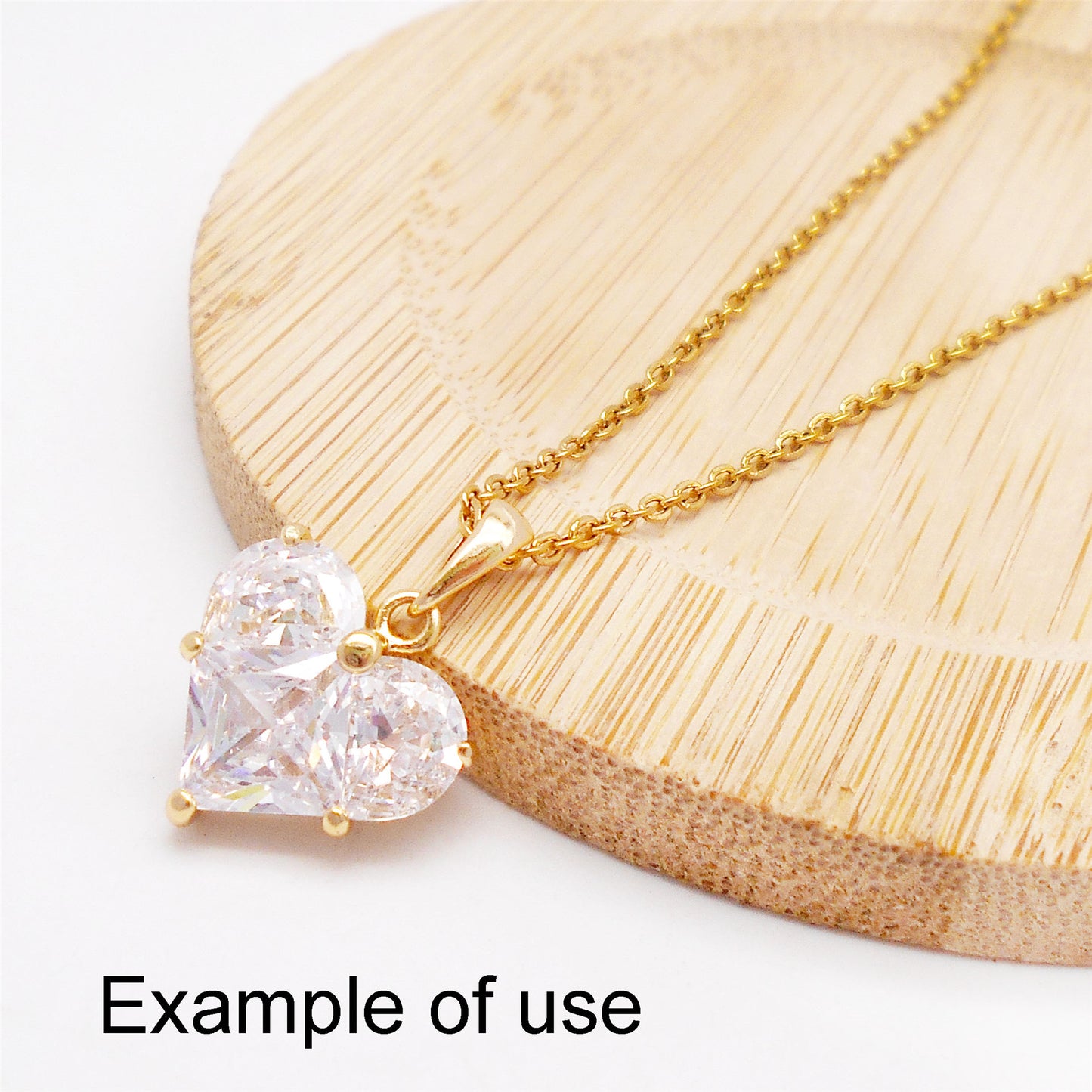 1 Piece 20*14mm Gold Tone Brass Charms Zircon Crystal Love Heart Pendants for Jewelry Making Necklace Bracelet Earring Decor DIY Crafts