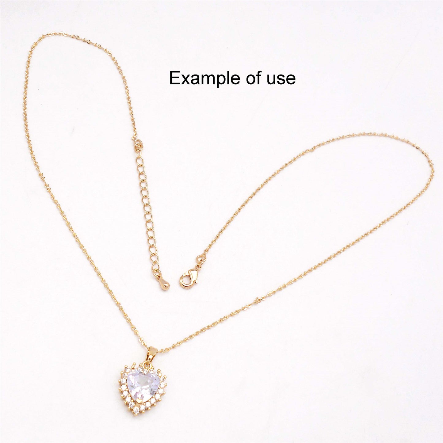 1 Piece 46cm Quality Plated Gold&Silver Color Copper Interlocking Ring Necklace Chain with 6cm Extension Chain for Jewelry Making