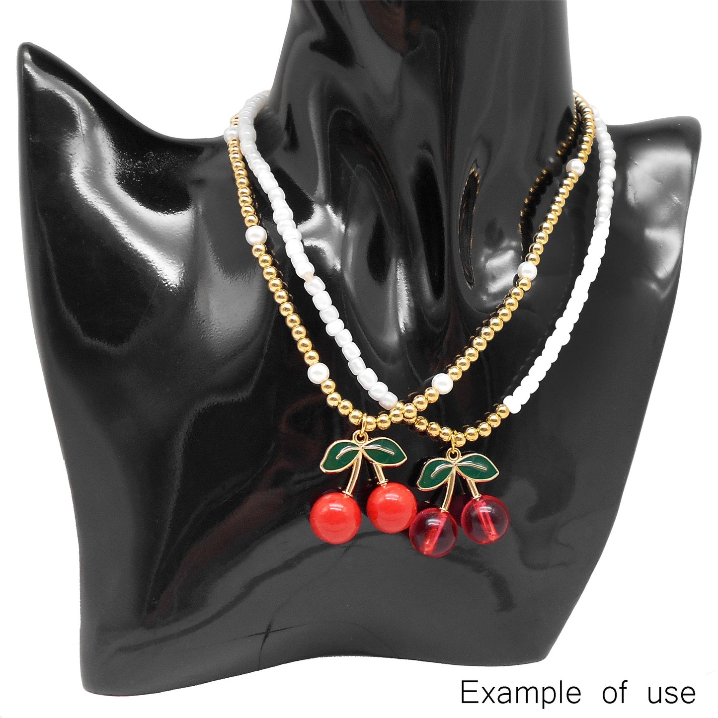 6pcs 25*25mm Acrylic Cherry Charms with Alloy Enamel Leaf 3D Fruit Pendants Fashion Jewelry Accessories for Necklace Bracelet Earring Making Keychains Shoes Bags Crafts Decor