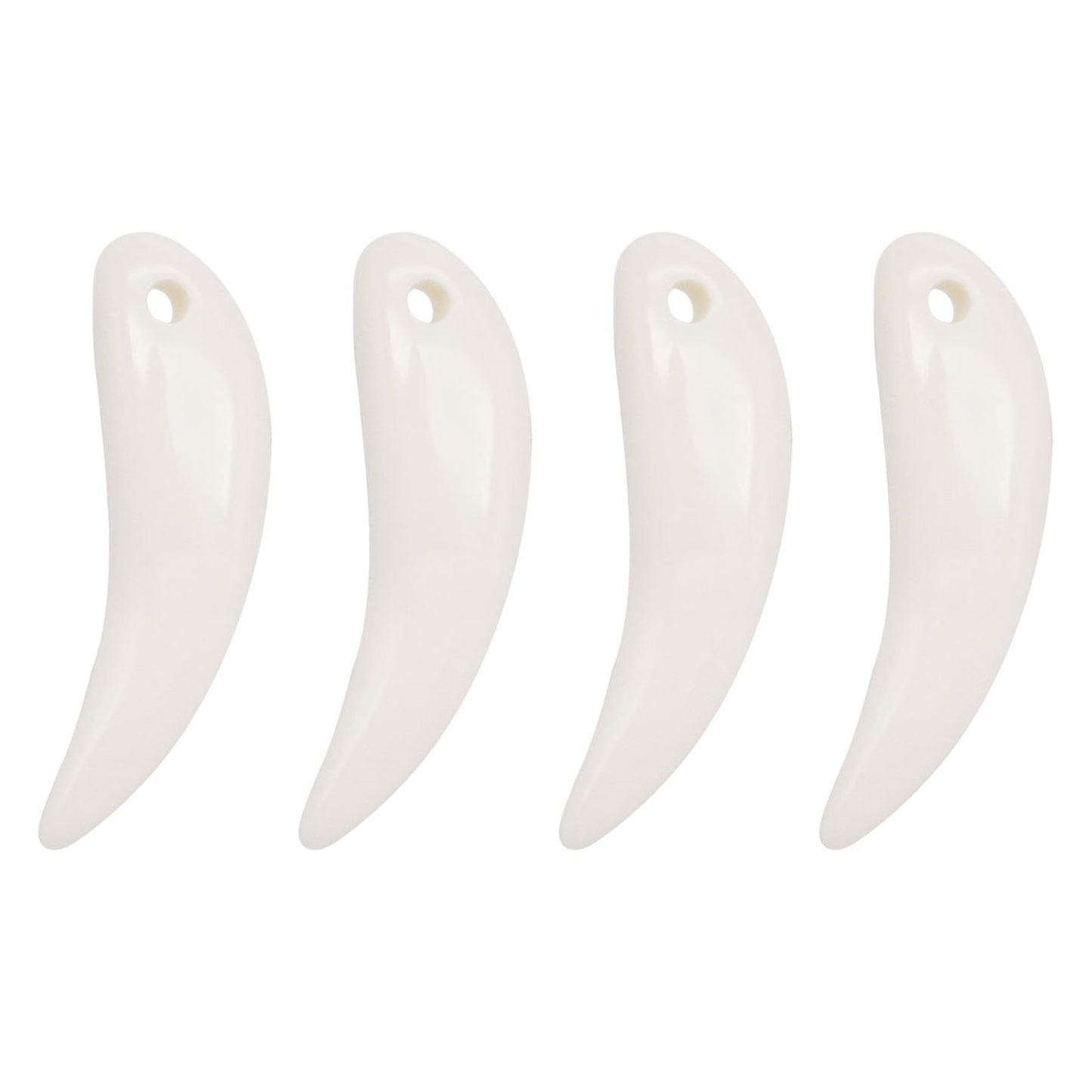 10pcs White Resin Animal Fangs Charms Imitation Wolf Teeth for Necklace Bracelet Earring Pendant Making DIY Crafts Decor Personality Decoration