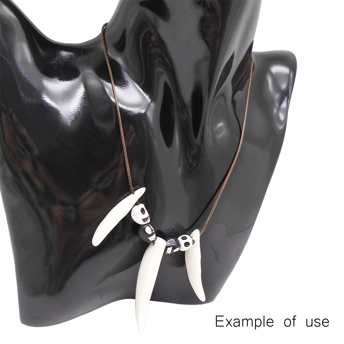 Resin Wolf Teeth Charms White Animal Fangs Pendants for Necklace Bracelet Making Jewelry Supplies Crafts Decoration