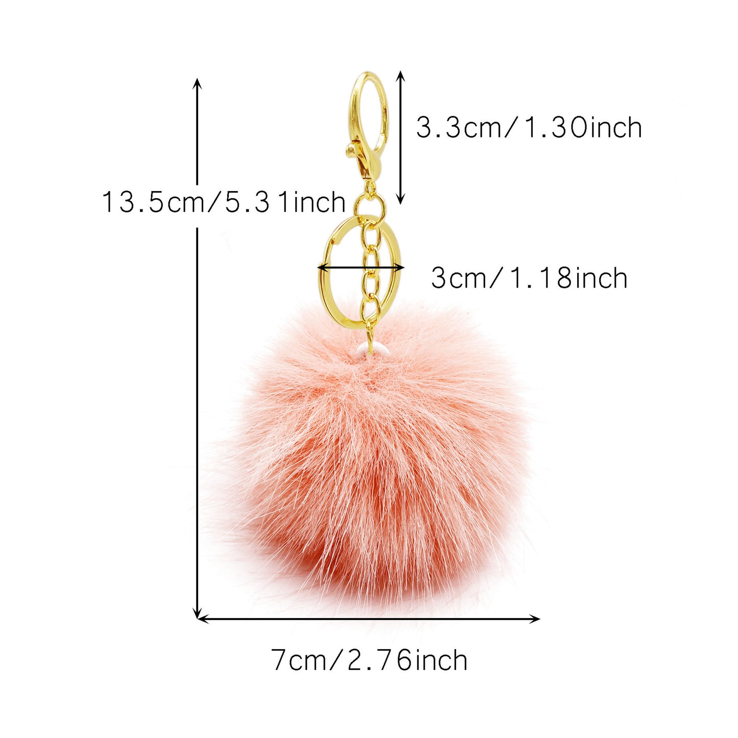 1 Piece Faux Rabbit Fur Pom pom Charms with Clasps Fluffy Ball Pendants Cute Jewelry Making Accessories Shoe Keychain Decoration Bags Purses Clothes Hanging Decor