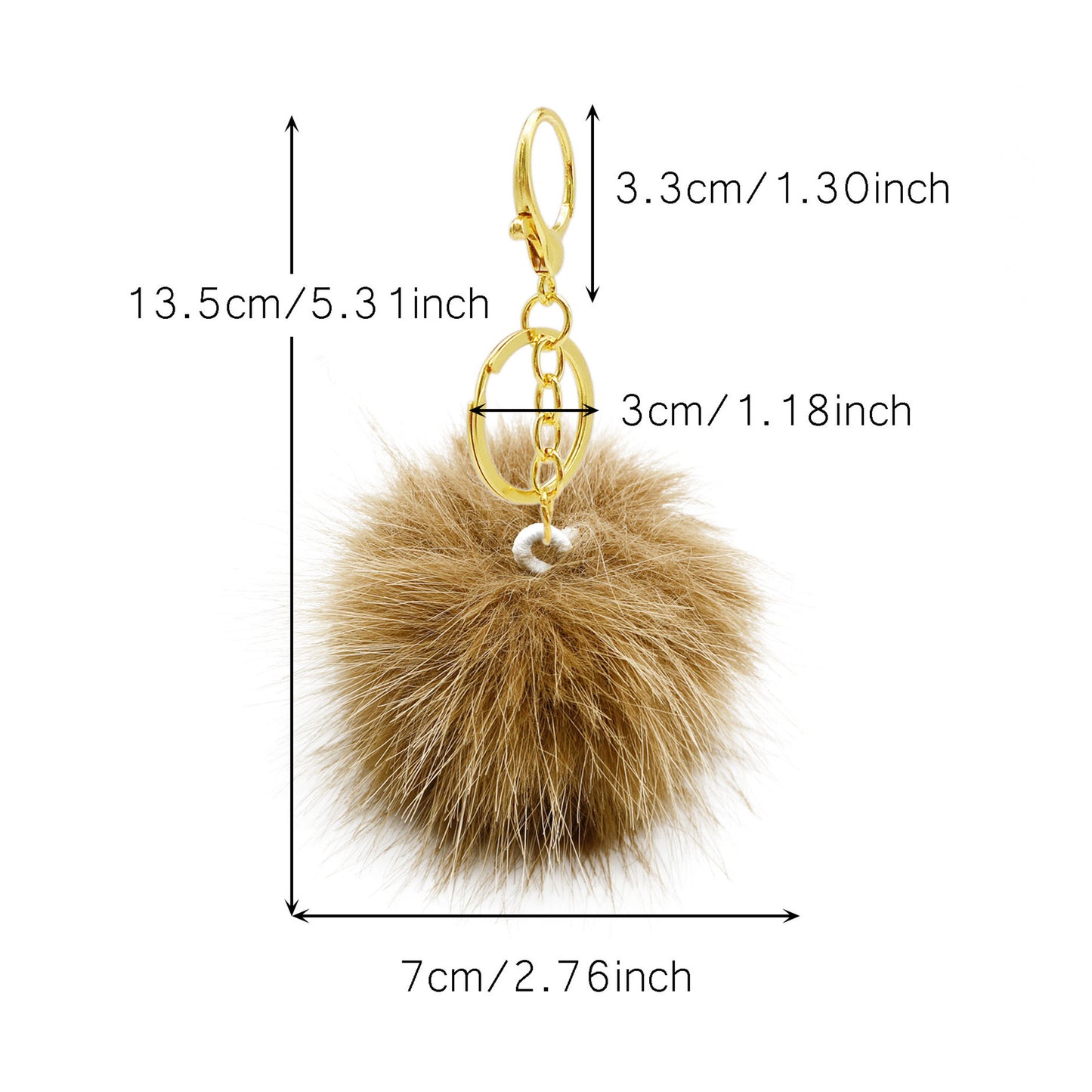 1 Piece Faux Rabbit Fur Pom pom Charms with Clasps Fluffy Ball Pendants Cute Jewelry Making Accessories Shoe Keychain Decoration Bags Purses Clothes Hanging Decor