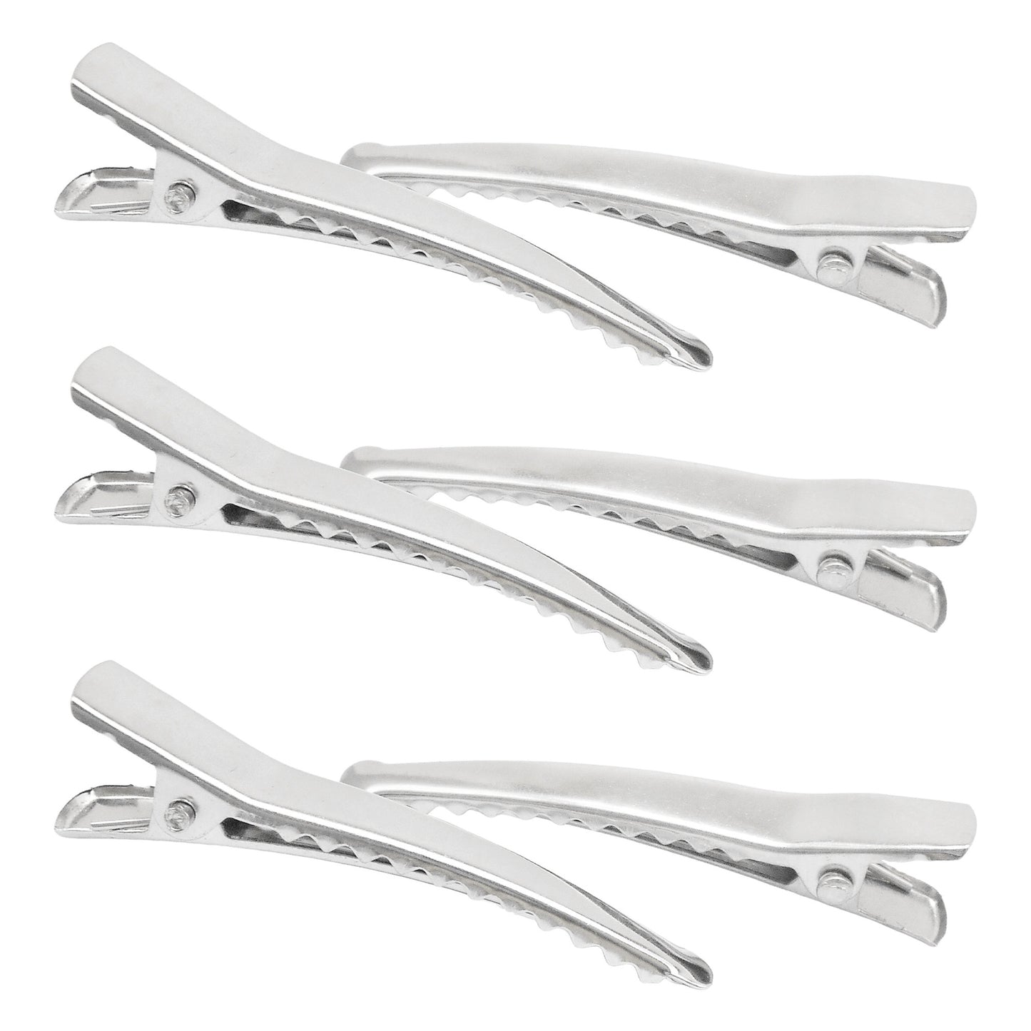 20pcs 11*44mm Iron Duckbill&Pointed Hair Clips Blank Setting Base for Embellishment DIY, Bangs&Sides Hairpins Silver Color Women Hair Styling Tool Accessories for Salon & Daily Use