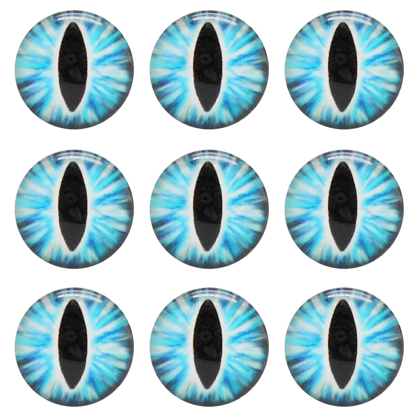 5 or 15 Pairs Glass Animal Eyes Glow in Dark Dragon Eye 12mm 25mm 30mm Flat Back Scrapbook Cabochons Vertical Pupil Luminous Cat Lizard Frog Eyes DIY Making Accessories