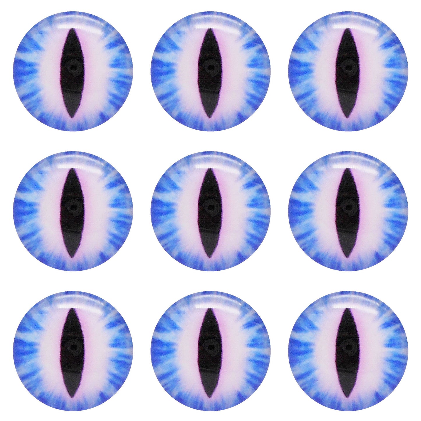 5 or 15 Pairs Glass Animal Eyes Glow in Dark Dragon Eye 12mm 25mm 30mm Flat Back Scrapbook Cabochons Vertical Pupil Luminous Cat Lizard Frog Eyes DIY Making Accessories