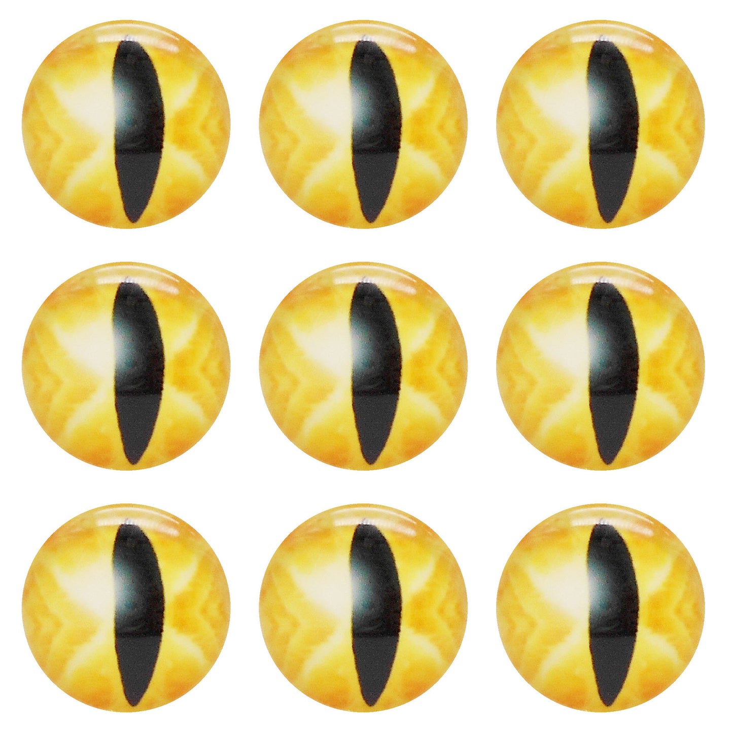 5 or 15 Pairs Glass Animal Eyes Glow in Dark Dragon Eye 12mm 25mm 30mm Flat Back Scrapbook Cabochons Vertical Pupil Luminous Cat Lizard Frog Eyes DIY Making Accessories