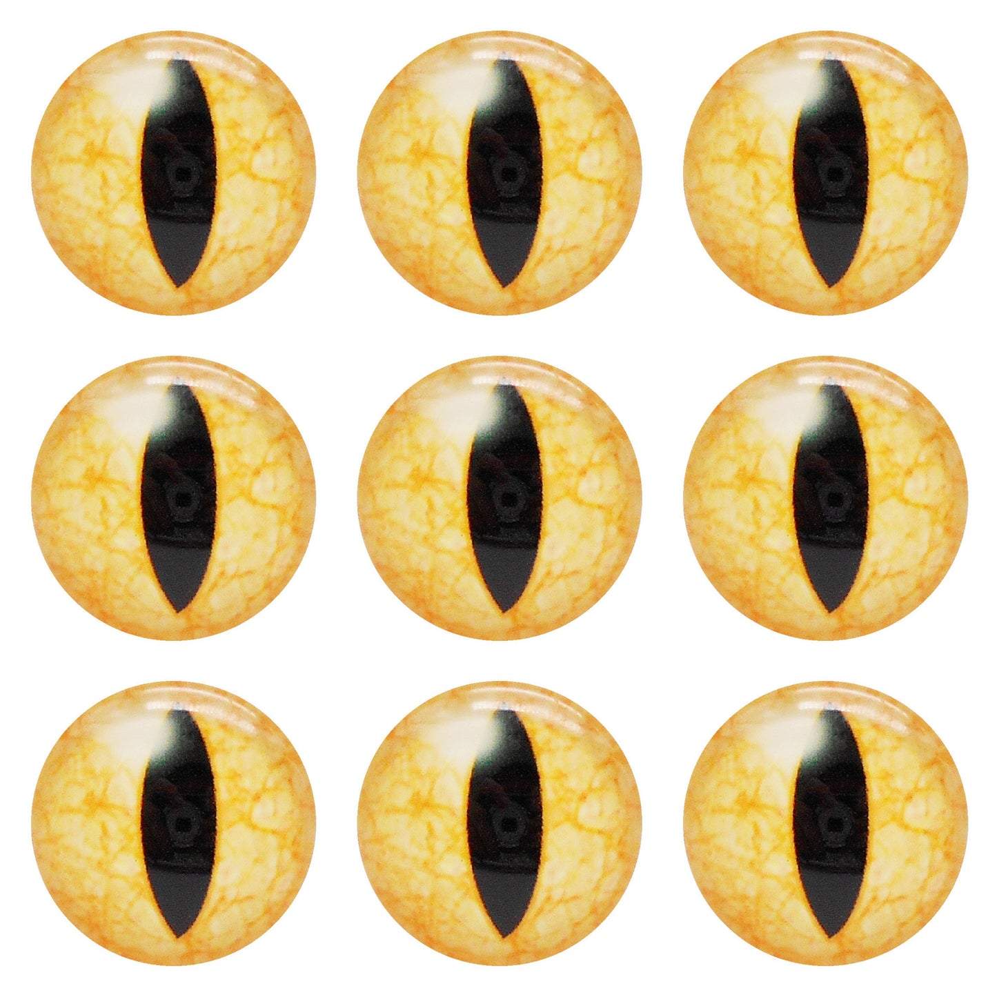 5 or 15 Pairs Glass Animal Eyes Glow in Dark Dragon Eye 12mm 25mm 30mm Flat Back Scrapbook Cabochons Vertical Pupil Luminous Cat Lizard Frog Eyes DIY Making Accessories