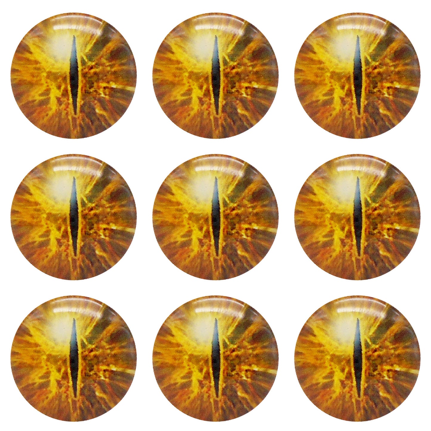5 or 15 Pairs Glass Animal Eyes Glow in Dark Dragon Eye 12mm 25mm 30mm Flat Back Scrapbook Cabochons Vertical Pupil Luminous Cat Lizard Frog Eyes DIY Making Accessories