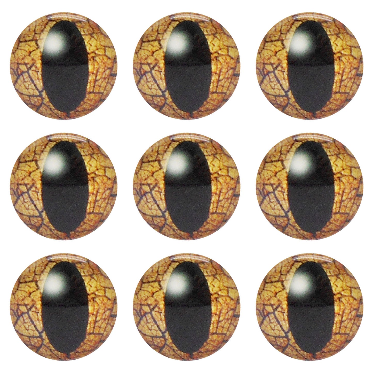 5 or 15 Pairs Glass Animal Eyes Glow in Dark Dragon Eye 12mm 25mm 30mm Flat Back Scrapbook Cabochons Vertical Pupil Luminous Cat Lizard Frog Eyes DIY Making Accessories