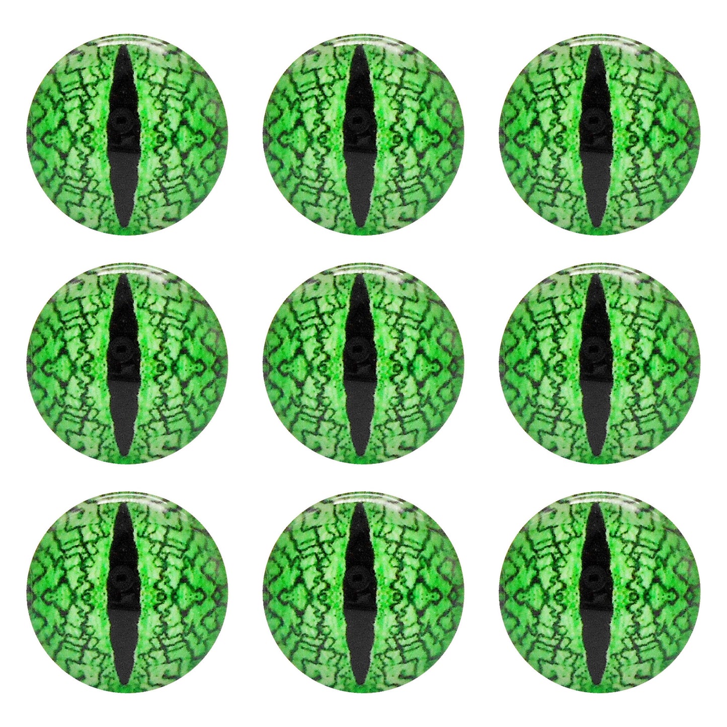 5 or 15 Pairs Glass Animal Eyes Glow in Dark Dragon Eye 12mm 25mm 30mm Flat Back Scrapbook Cabochons Vertical Pupil Luminous Cat Lizard Frog Eyes DIY Making Accessories