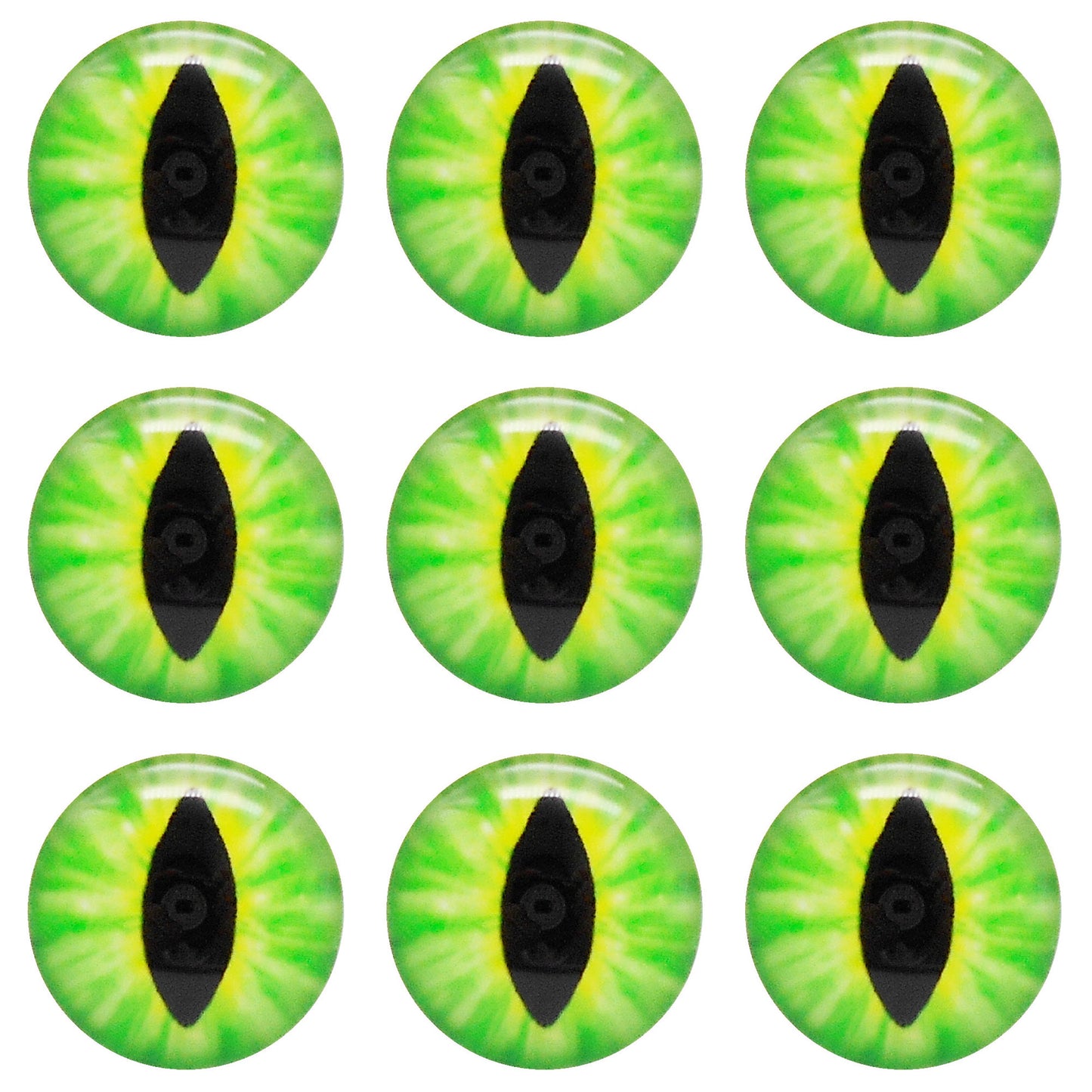 5 or 15 Pairs Glass Animal Eyes Glow in Dark Dragon Eye 12mm 25mm 30mm Flat Back Scrapbook Cabochons Vertical Pupil Luminous Cat Lizard Frog Eyes DIY Making Accessories