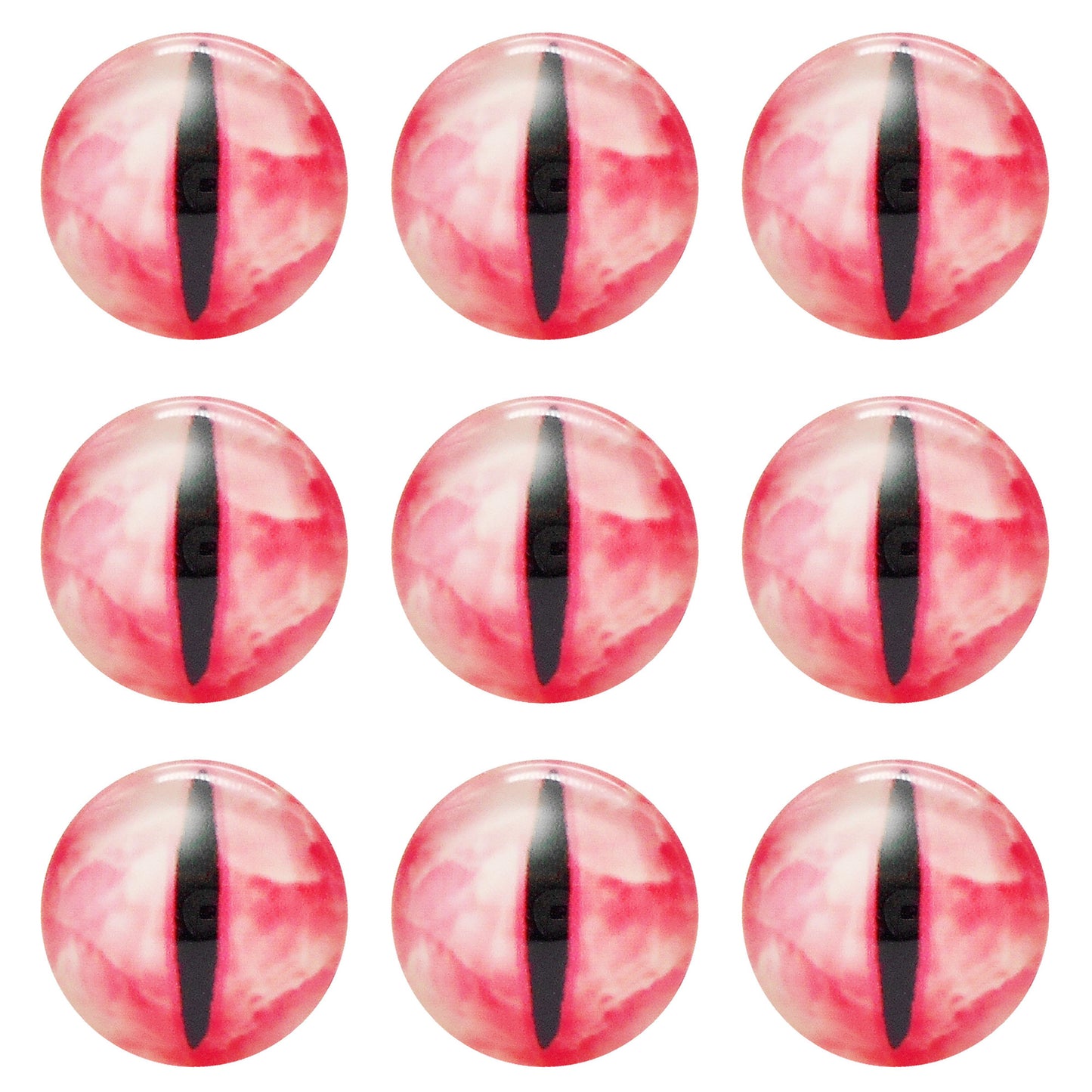 5 or 15 Pairs Glass Animal Eyes Glow in Dark Dragon Eye 12mm 25mm 30mm Flat Back Scrapbook Cabochons Vertical Pupil Luminous Cat Lizard Frog Eyes DIY Making Accessories
