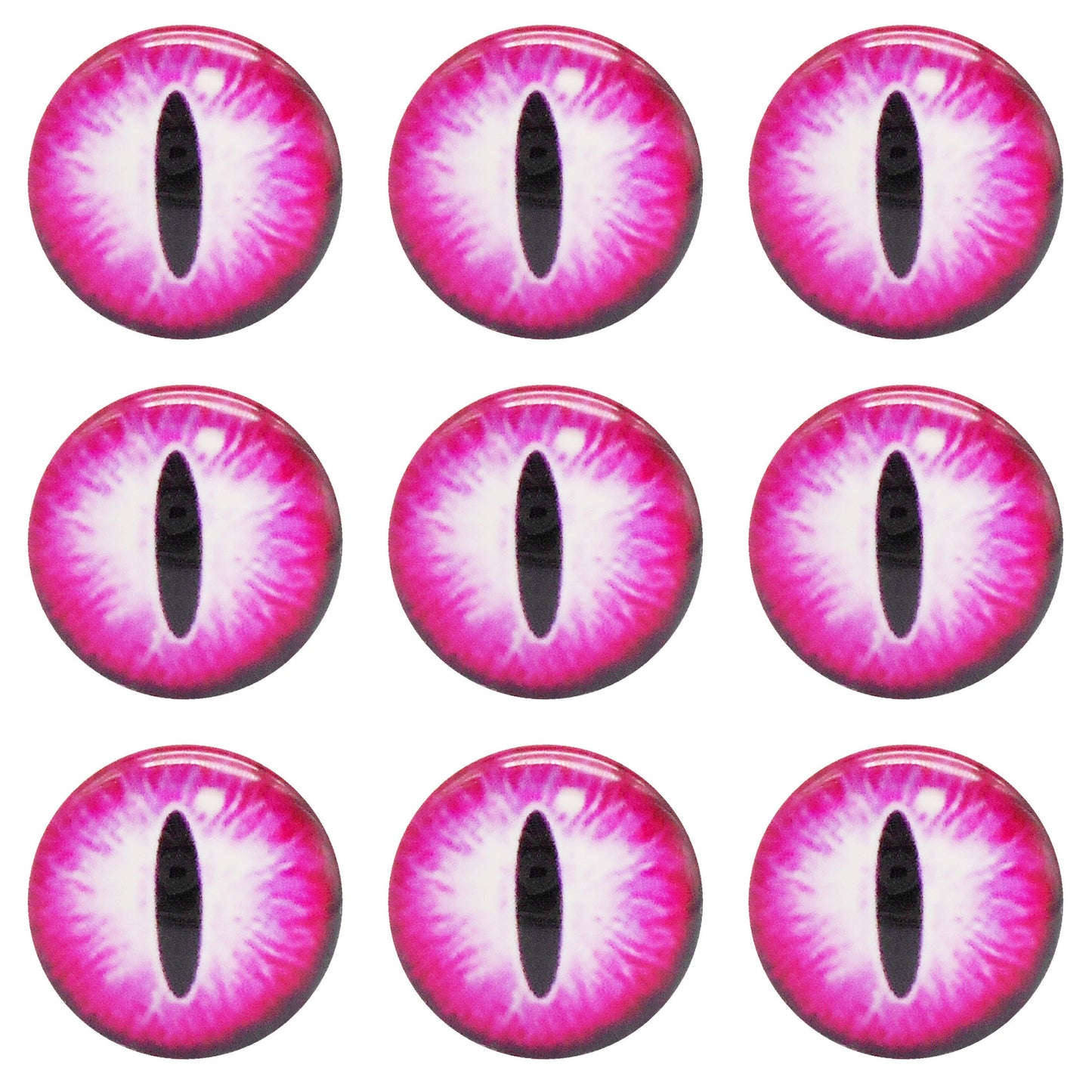 5 or 15 Pairs Glass Animal Eyes Glow in Dark Dragon Eye 12mm 25mm 30mm Flat Back Scrapbook Cabochons Vertical Pupil Luminous Cat Lizard Frog Eyes DIY Making Accessories