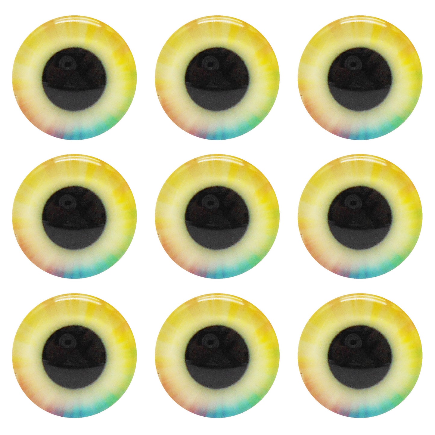 10 or 15 Pairs Heart & Round Pupil Animal Toy Eyes Luminous Glass Dragon Eyes Dome Scrapbook Cabochons DIY Making Accessories 12/16/18/20mm