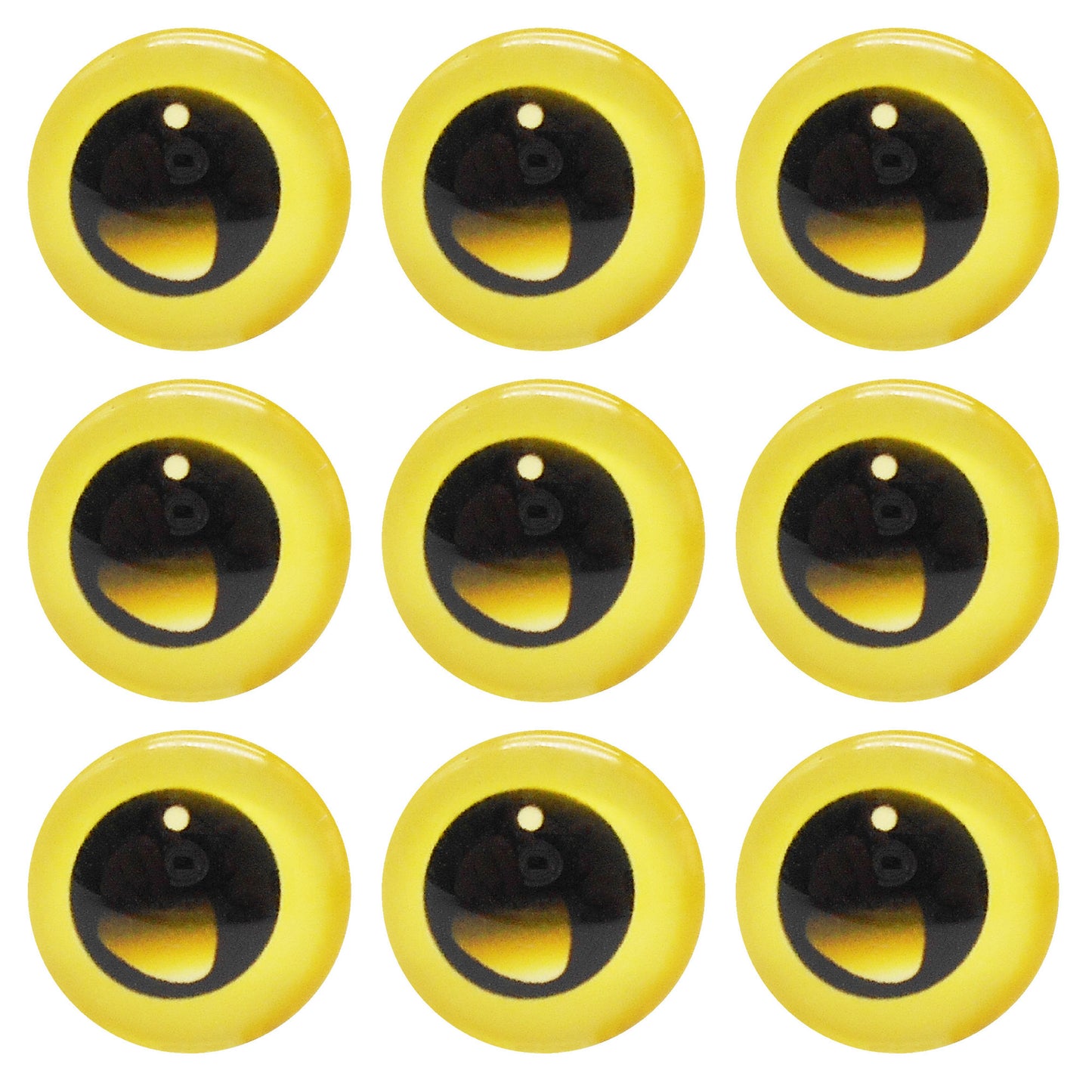 10 or 15 Pairs Heart & Round Pupil Animal Toy Eyes Luminous Glass Dragon Eyes Dome Scrapbook Cabochons DIY Making Accessories 12/16/18/20mm