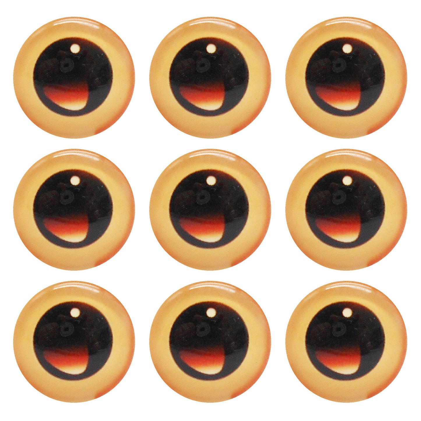 10 or 15 Pairs Heart & Round Pupil Animal Toy Eyes Luminous Glass Dragon Eyes Dome Scrapbook Cabochons DIY Making Accessories 12/16/18/20mm