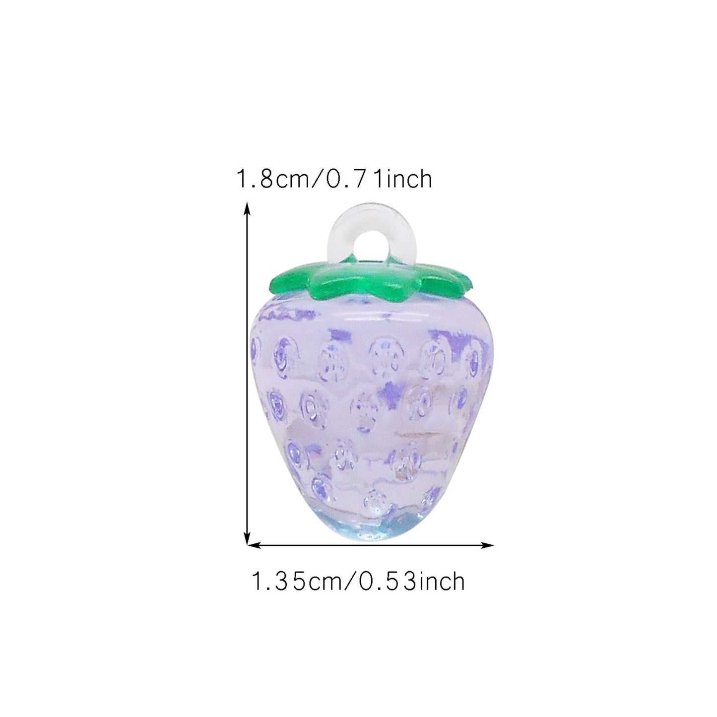 12PCS 18x13.5mm Resin Strawberry Charms 3D Fruit Pendants for Jewelry Making Accessories DIY Crafts Necklace Bracelet Earrings Decor