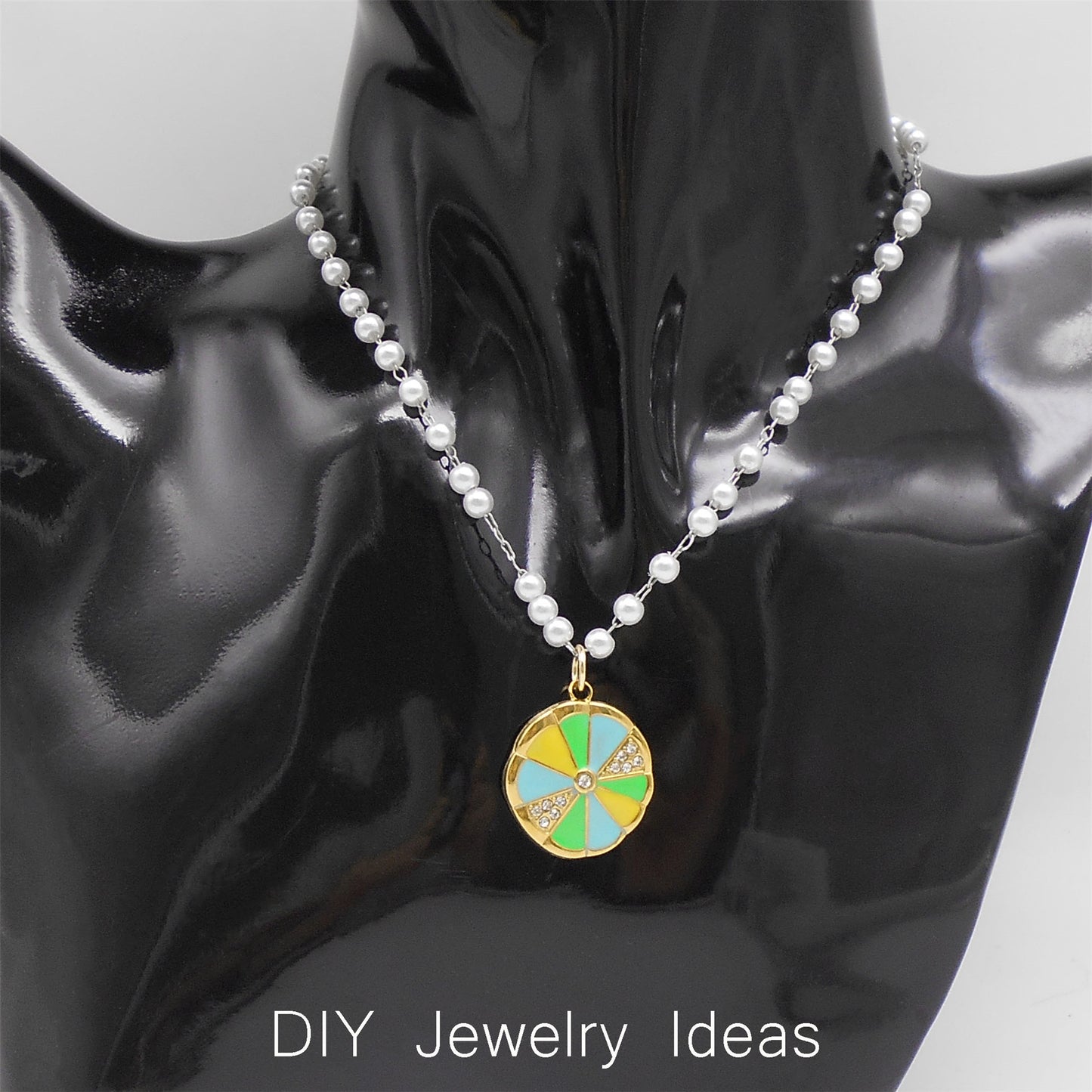 1 Piece 24x20mm Gold Bezel Frame Lemon Slice Charms Crystal Rhinestone Embellished Enamel Citrus Pendants Stainless Steel Accessories for Jewelry Making DIY Crafts Decor