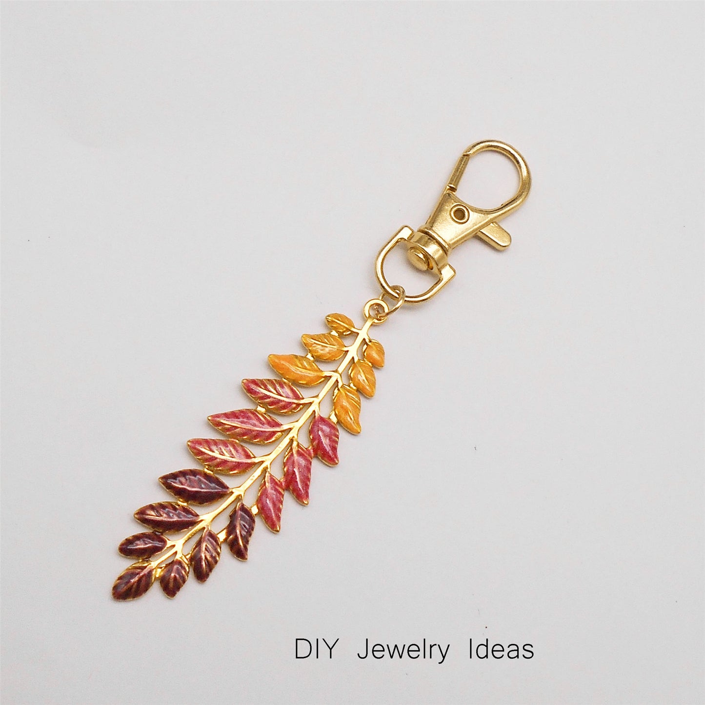 1 Piece 60x20mm Weeping Willow Leaf Charms Stainless Steel Enamel Pendants for DIY Jewelry Making, Crafts & Keychain Supplies